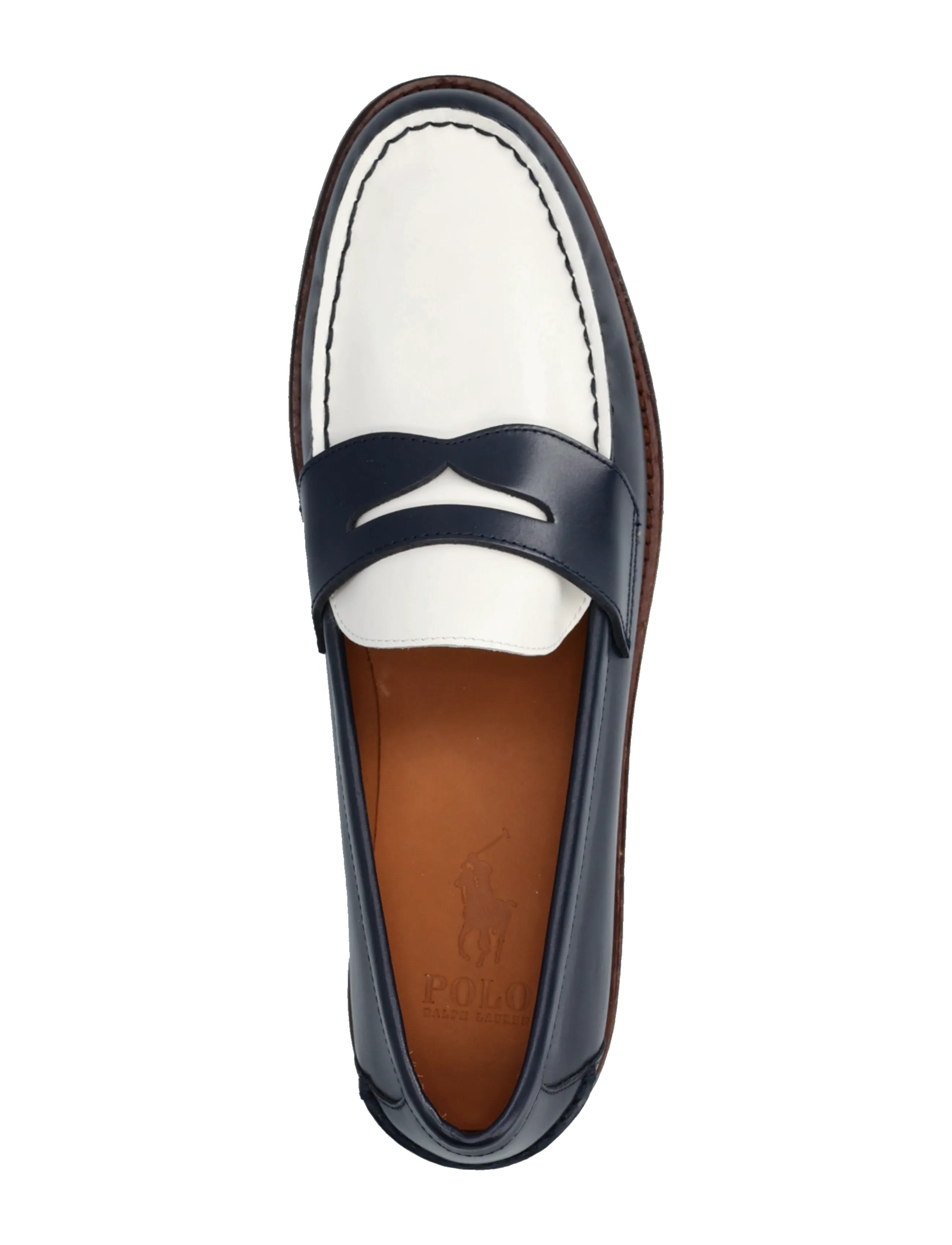 Polo Ralph Lauren - LEATHER-ALSTON PENNY-CS-LFR - verslaðu eftir tilefni - navy/deckwash whi - 3