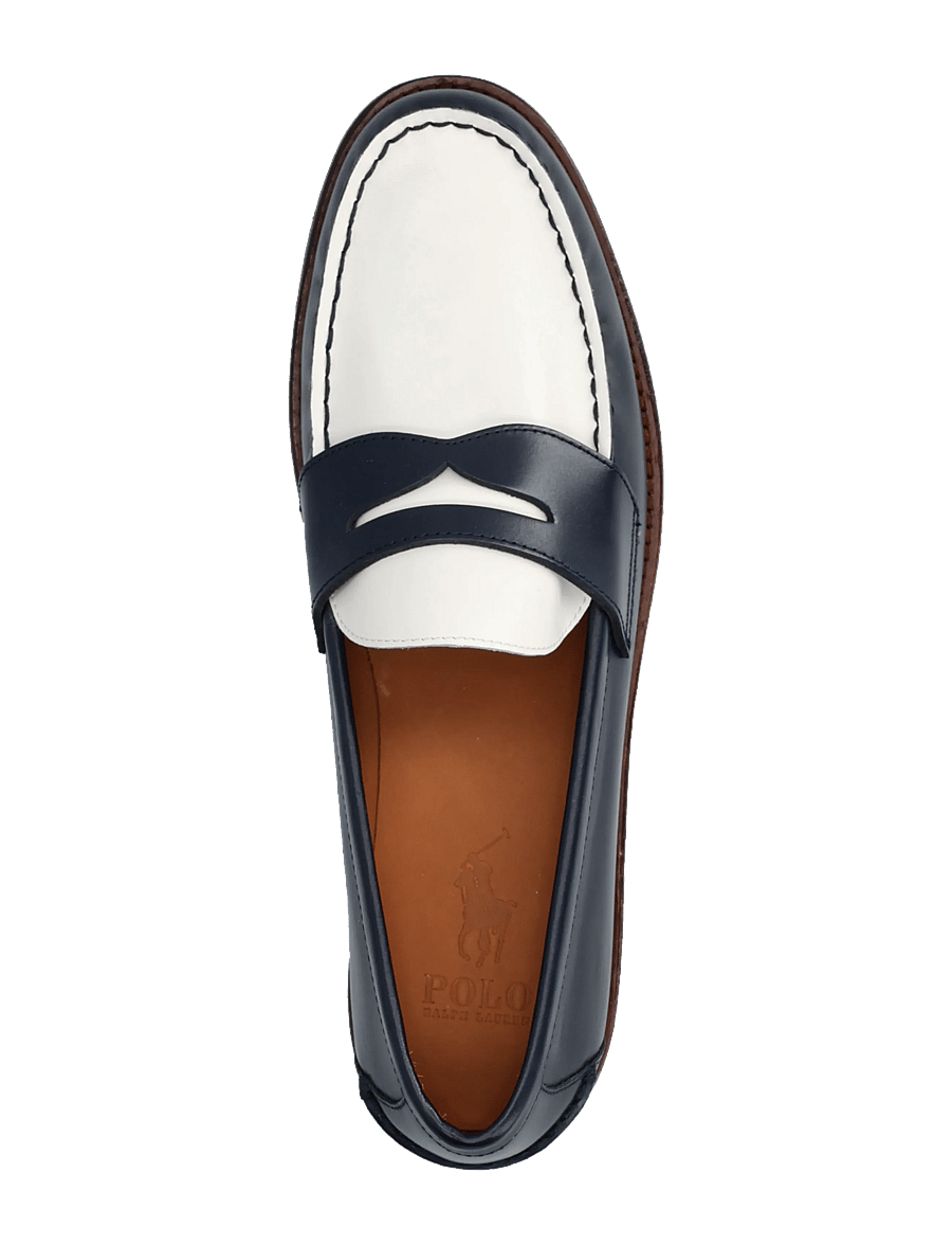 Polo Ralph Lauren - LEATHER-ALSTON PENNY-CS-LFR - shoppa efter tillfälle - navy/deckwash whi - 3