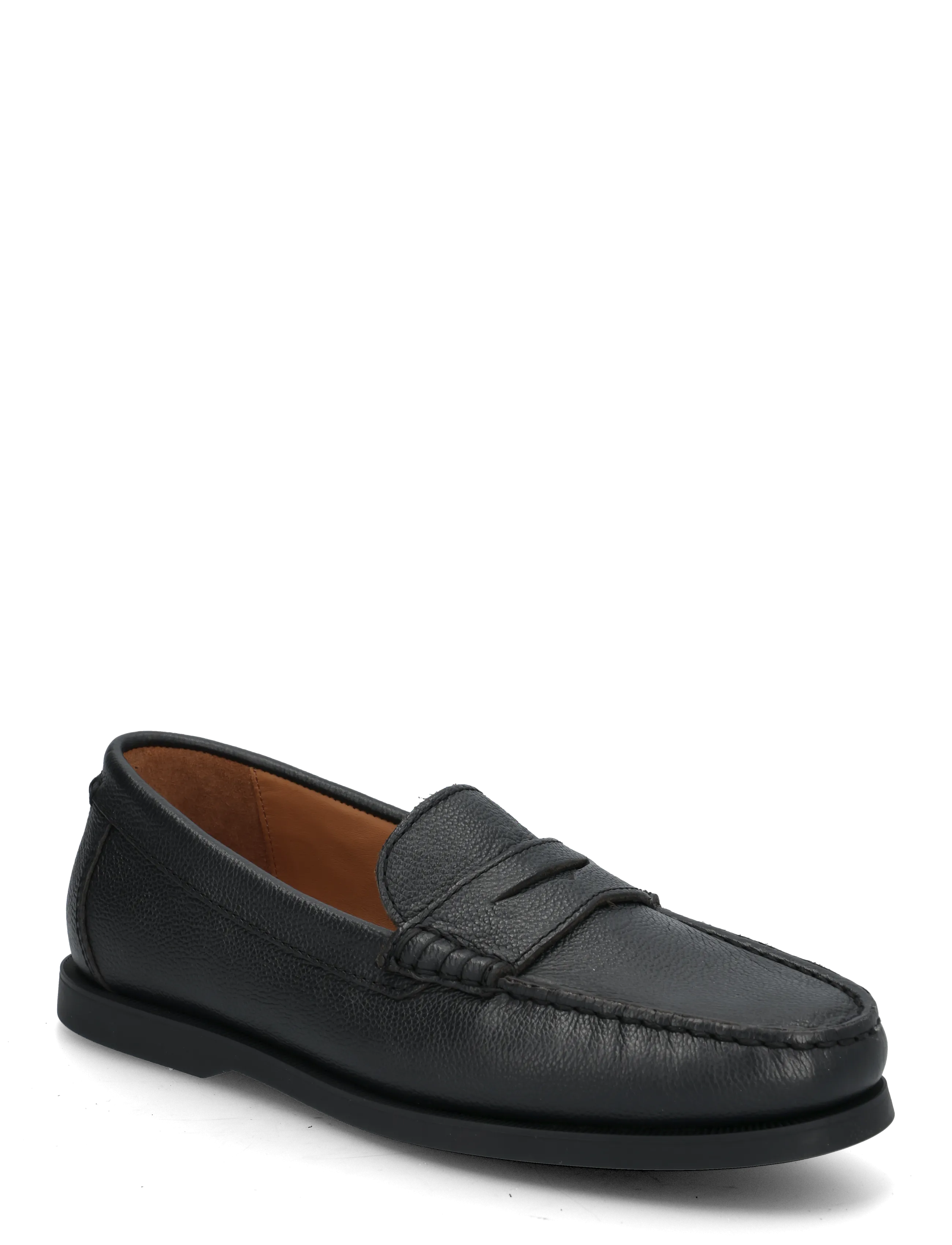 Polo Ralph Lauren PEBBLE LEATHER-MERTON PENNY-CS-LFR - Schuhe - BLACK / black