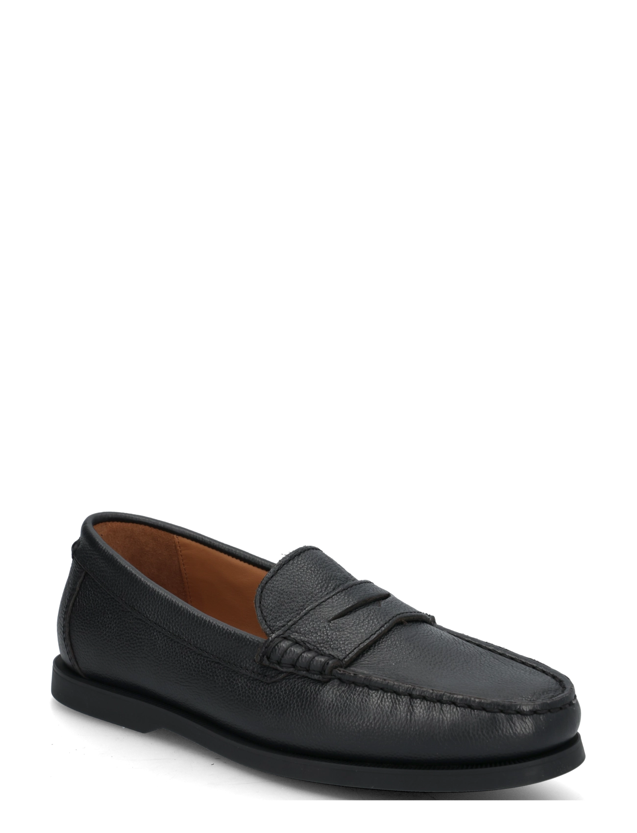 Polo Ralph Lauren PEBBLE LEATHER-MERTON PENNY-CS-LFR - Jalanõud - BLACK / black