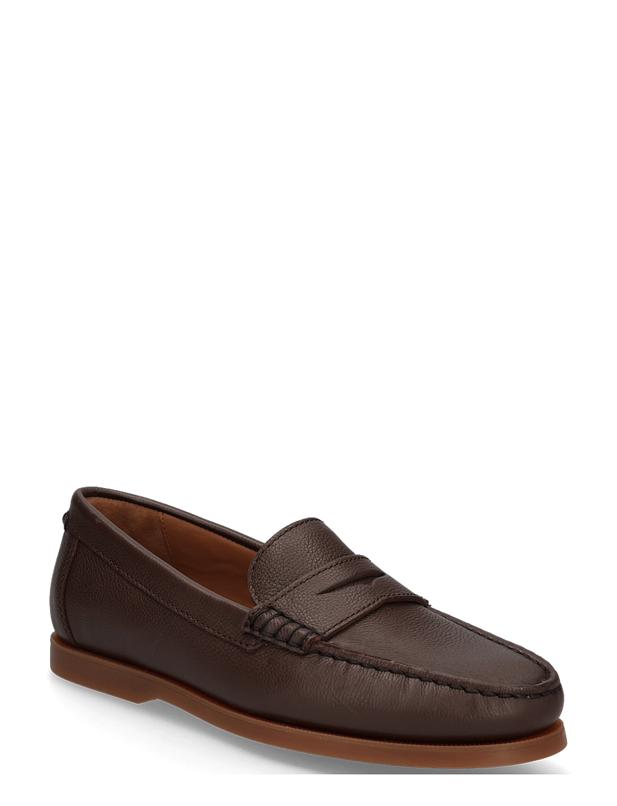 Polo Ralph Lauren - PEBBLE LEATHER-MERTON PENNY-CS-LFR - shop efter anledning - dark brown - 0