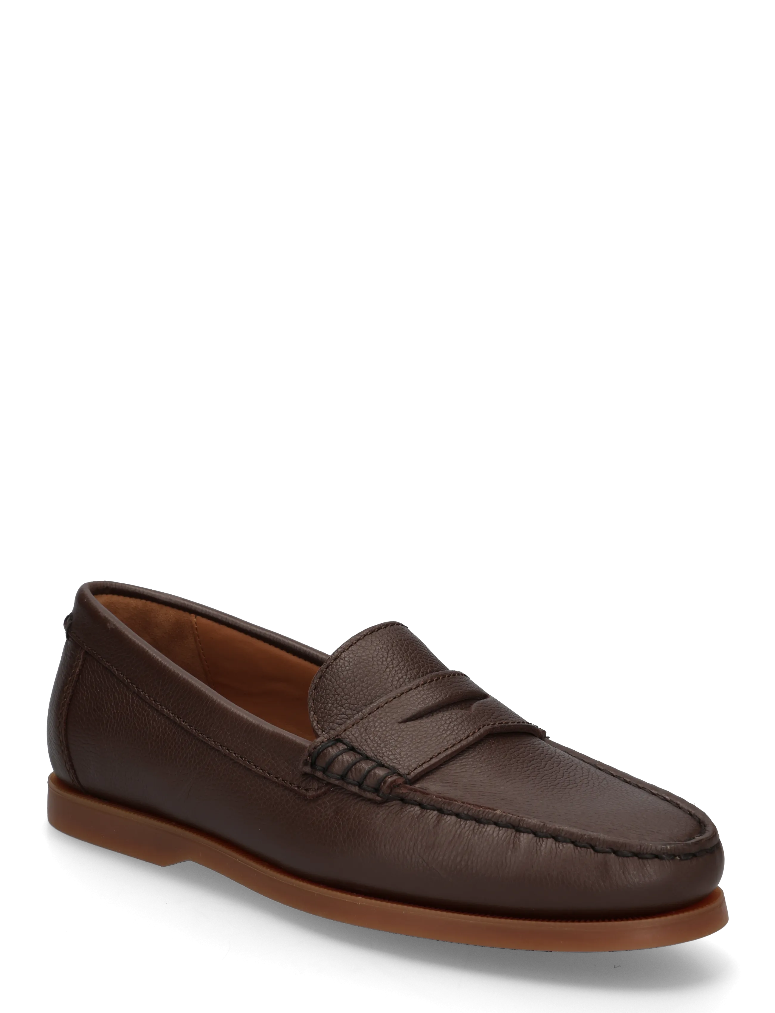 Polo Ralph Lauren PEBBLE LEATHER-MERTON PENNY-CS-LFR - Skor - DARK BROWN / brown