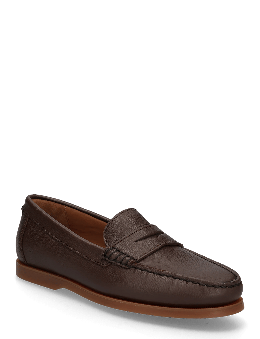 Polo Ralph Lauren - PEBBLE LEATHER-MERTON PENNY-CS-LFR - shoppa efter tillfälle - dark brown - 0