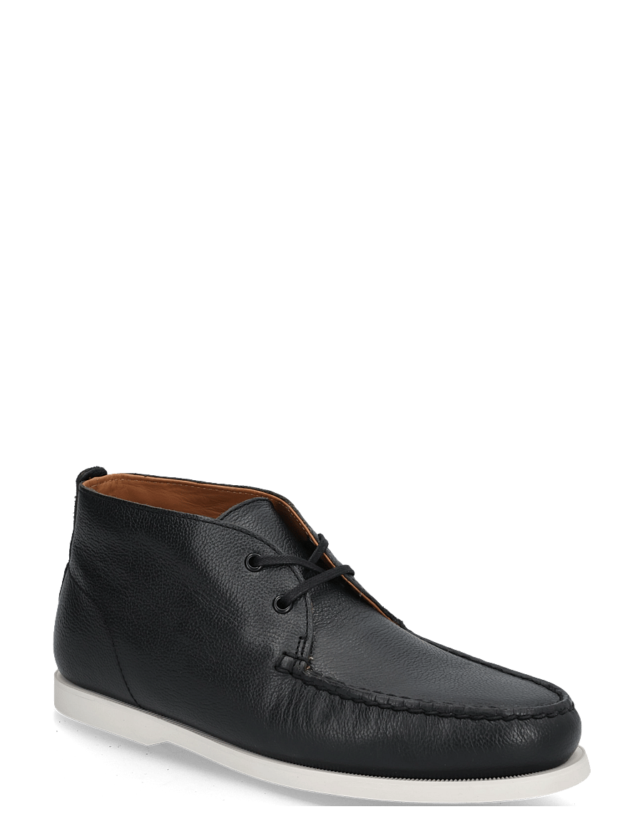 Polo Ralph Lauren - PEBBLE LEATHER-MERTON CHUKA-CS-LFR - chukka boots - black - 0