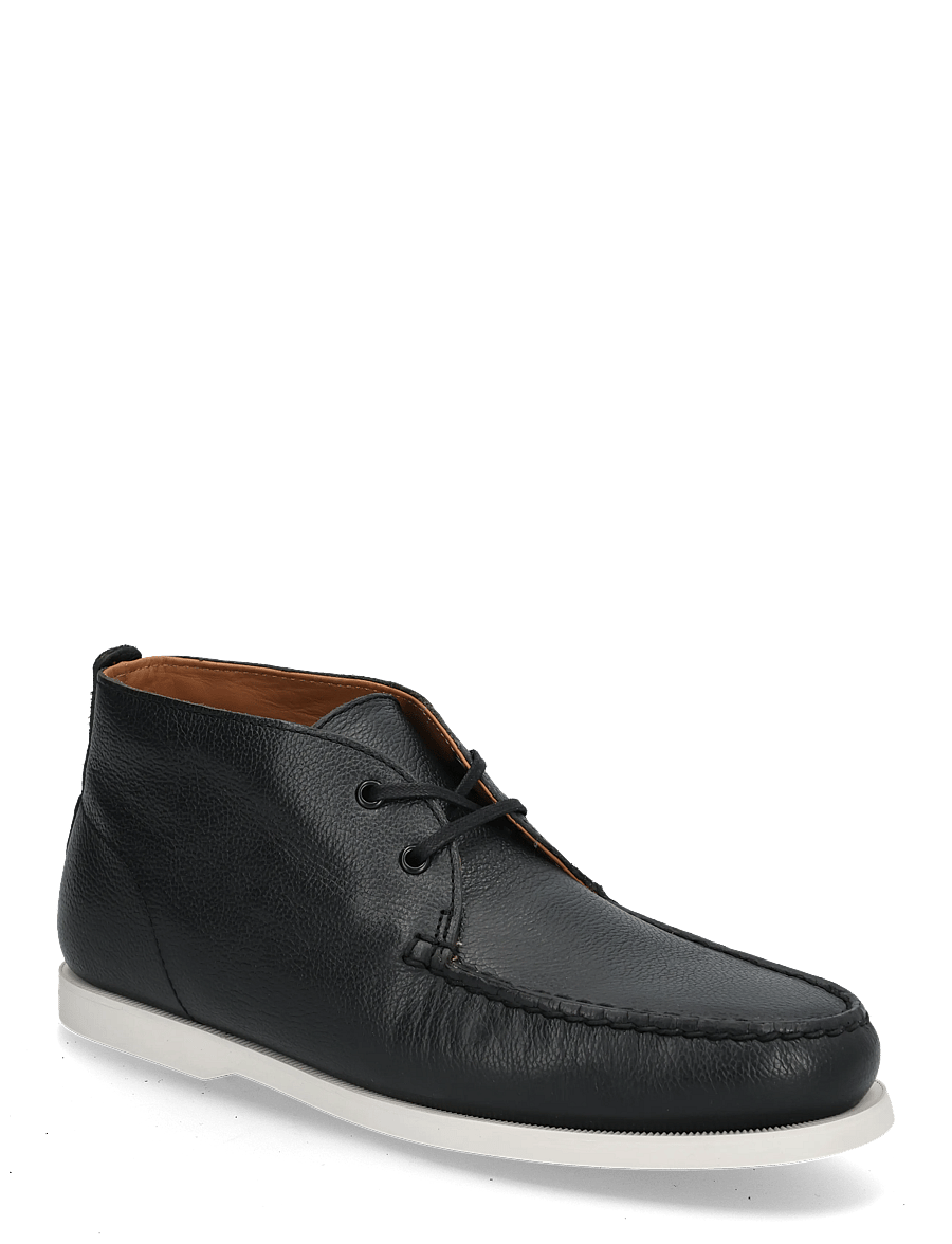 Polo Ralph Lauren - PEBBLE LEATHER-MERTON CHUKA-CS-LFR - chukka boots - black - 0
