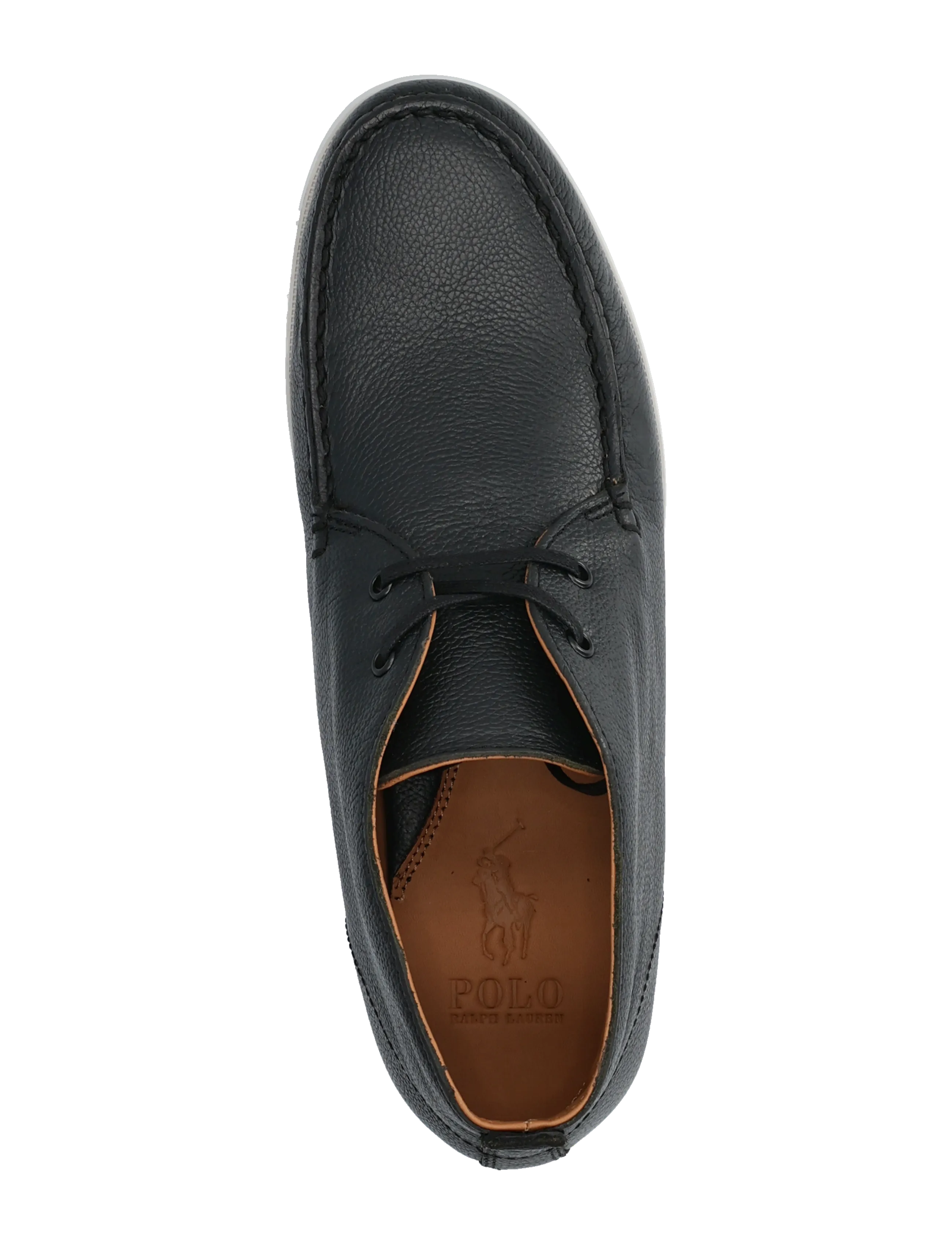 Polo Ralph Lauren - PEBBLE LEATHER-MERTON CHUKA-CS-LFR - chukka boots - black - 3
