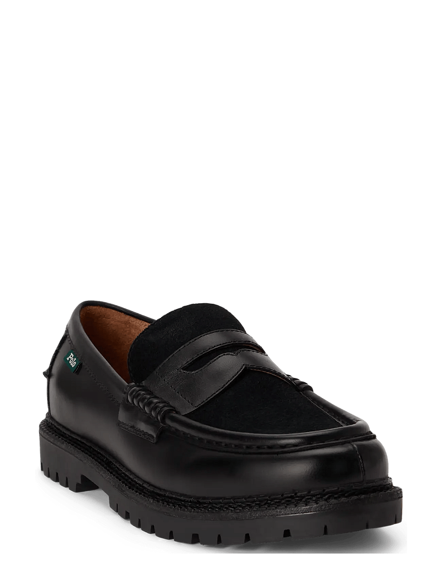 Polo Ralph Lauren - Jett Suede-Trim Leather Penny Loafer - nach anlass kaufen - black - 0