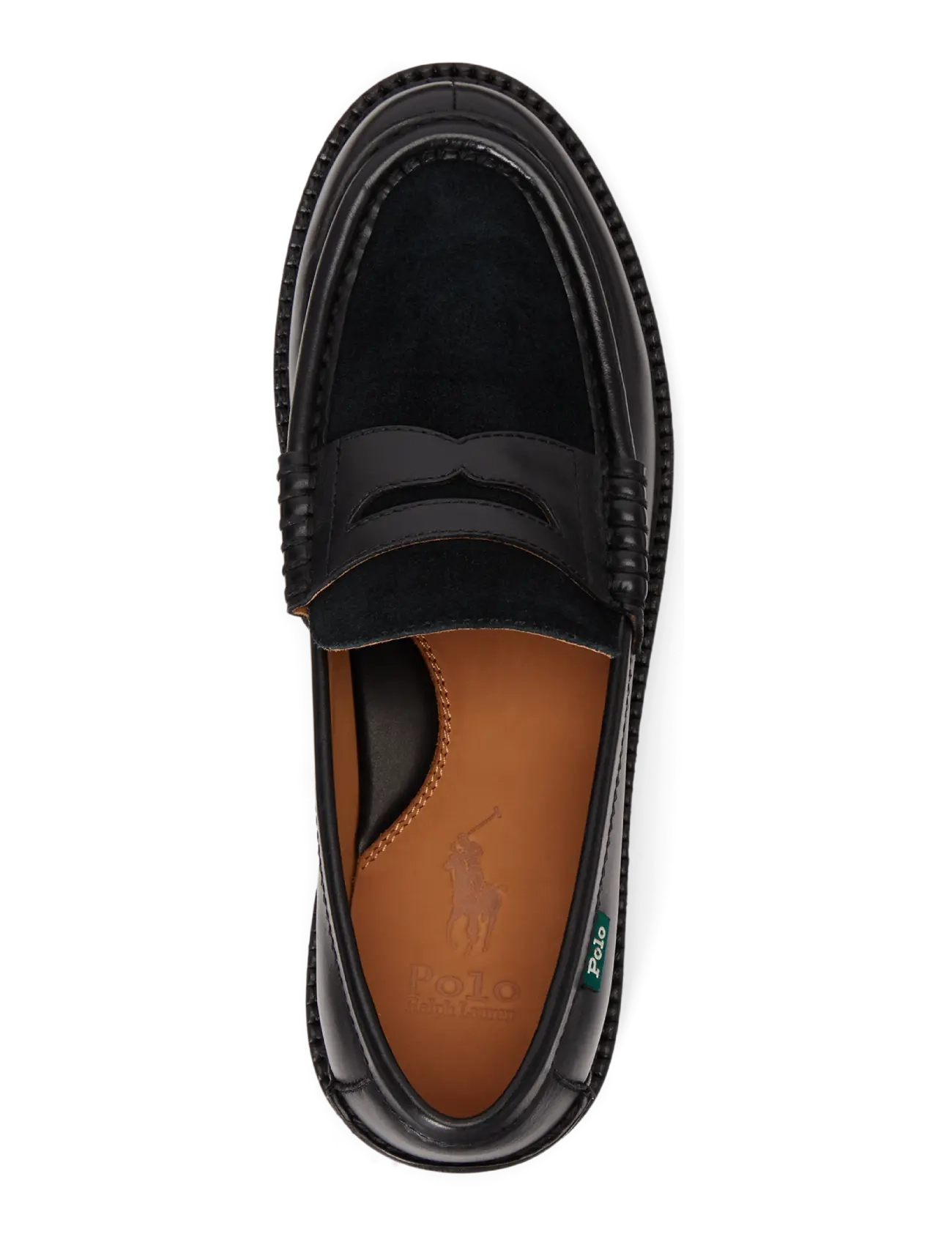 Polo Ralph Lauren - Jett Suede-Trim Leather Penny Loafer - shop by occasion - black - 2