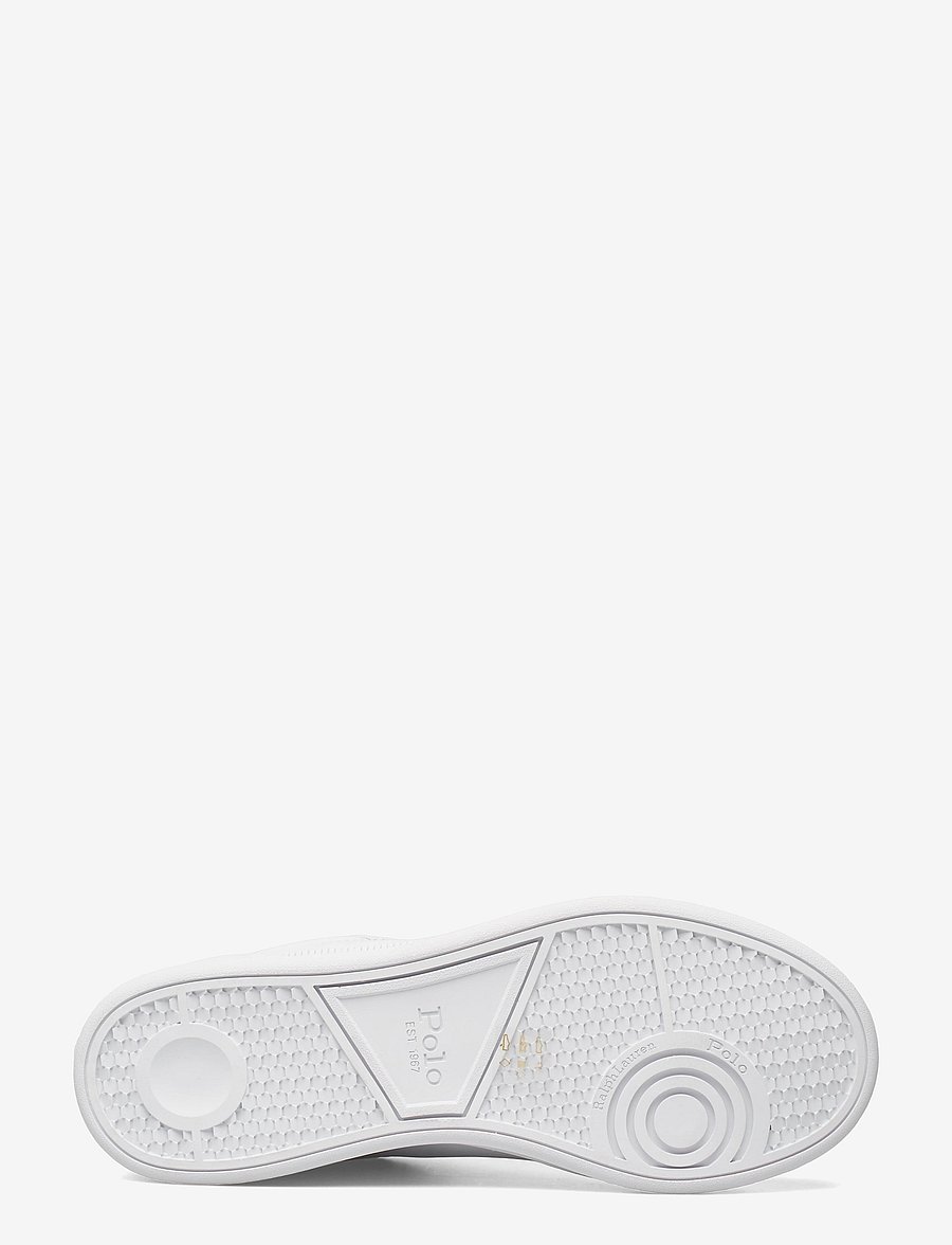 Polo Ralph Lauren - Heritage Court II Nappa Leather Sneaker - lave sneakers - white/black pp - 5