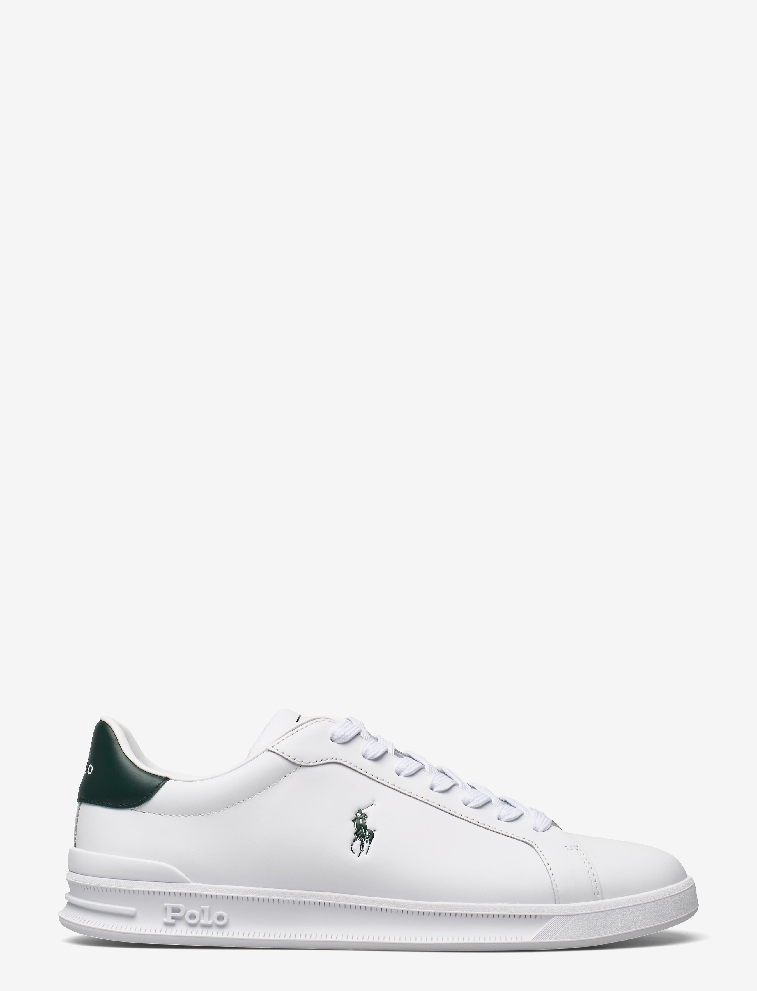 Polo Ralph Lauren - NAPPA LEATHER-HRT CT II-SK-ATH - niedriger schnitt - white/college gre - 1