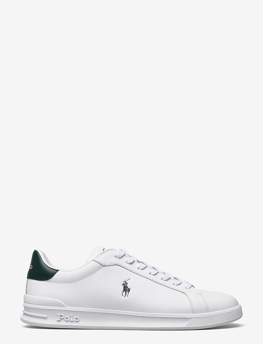 Polo Ralph Lauren - NAPPA LEATHER-HRT CT II-SK-ATH - niedriger schnitt - white/college gre - 1