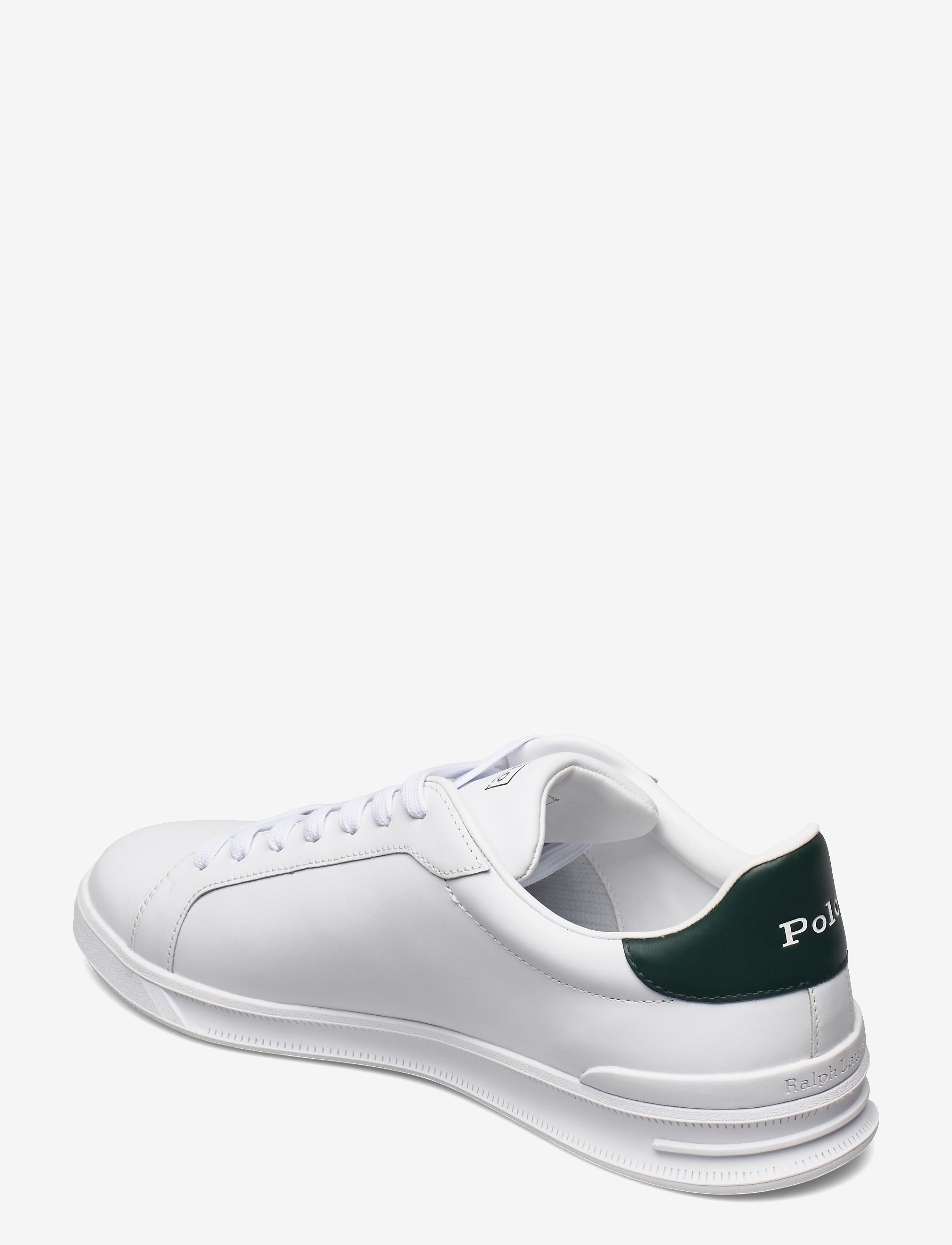 Polo Ralph Lauren - NAPPA LEATHER-HRT CT II-SK-ATH - niedriger schnitt - white/college gre - 2