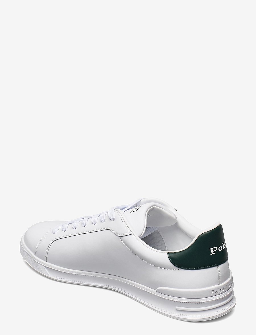 Polo Ralph Lauren - NAPPA LEATHER-HRT CT II-SK-ATH - niedriger schnitt - white/college gre - 2