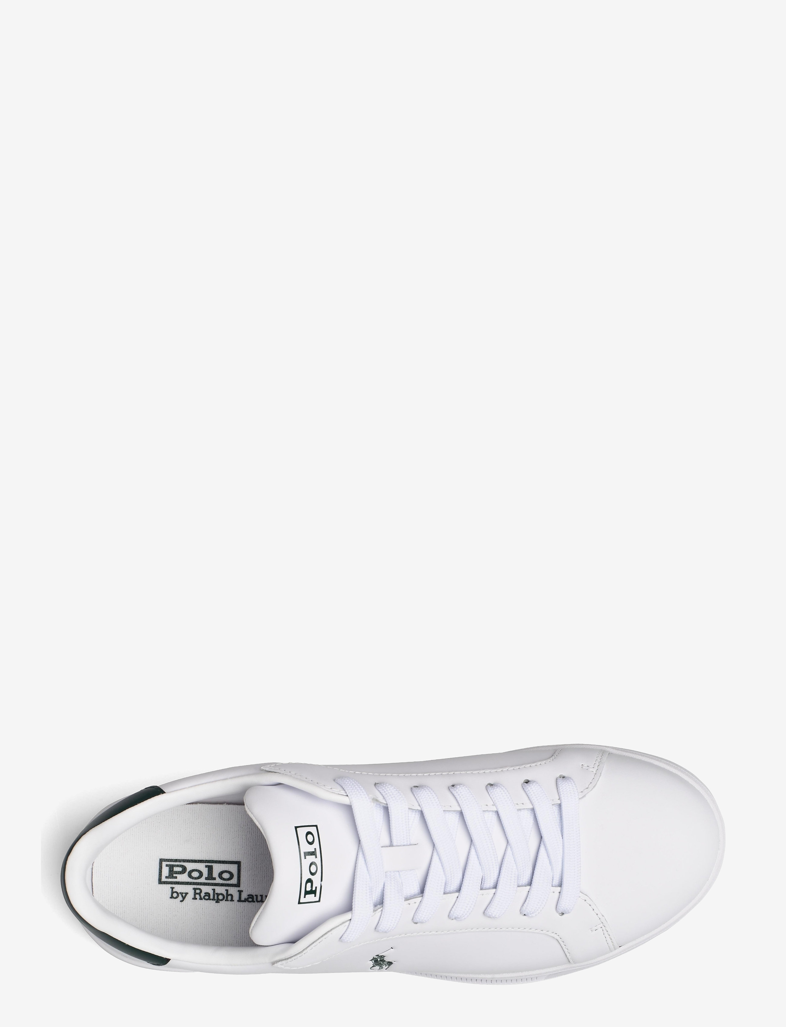 Polo Ralph Lauren - NAPPA LEATHER-HRT CT II-SK-ATH - niedriger schnitt - white/college gre - 3