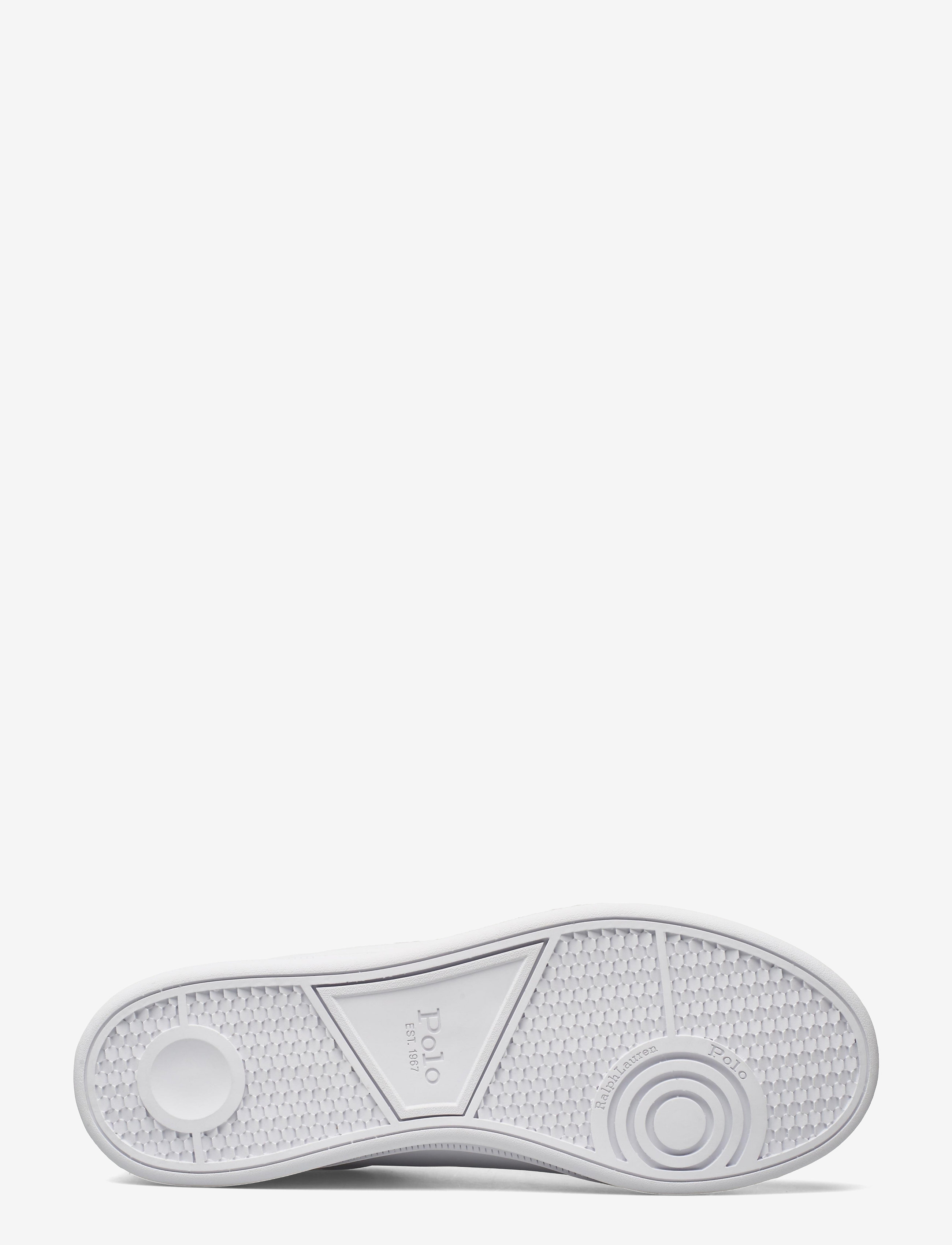 Polo Ralph Lauren - NAPPA LEATHER-HRT CT II-SK-ATH - niedriger schnitt - white/college gre - 4