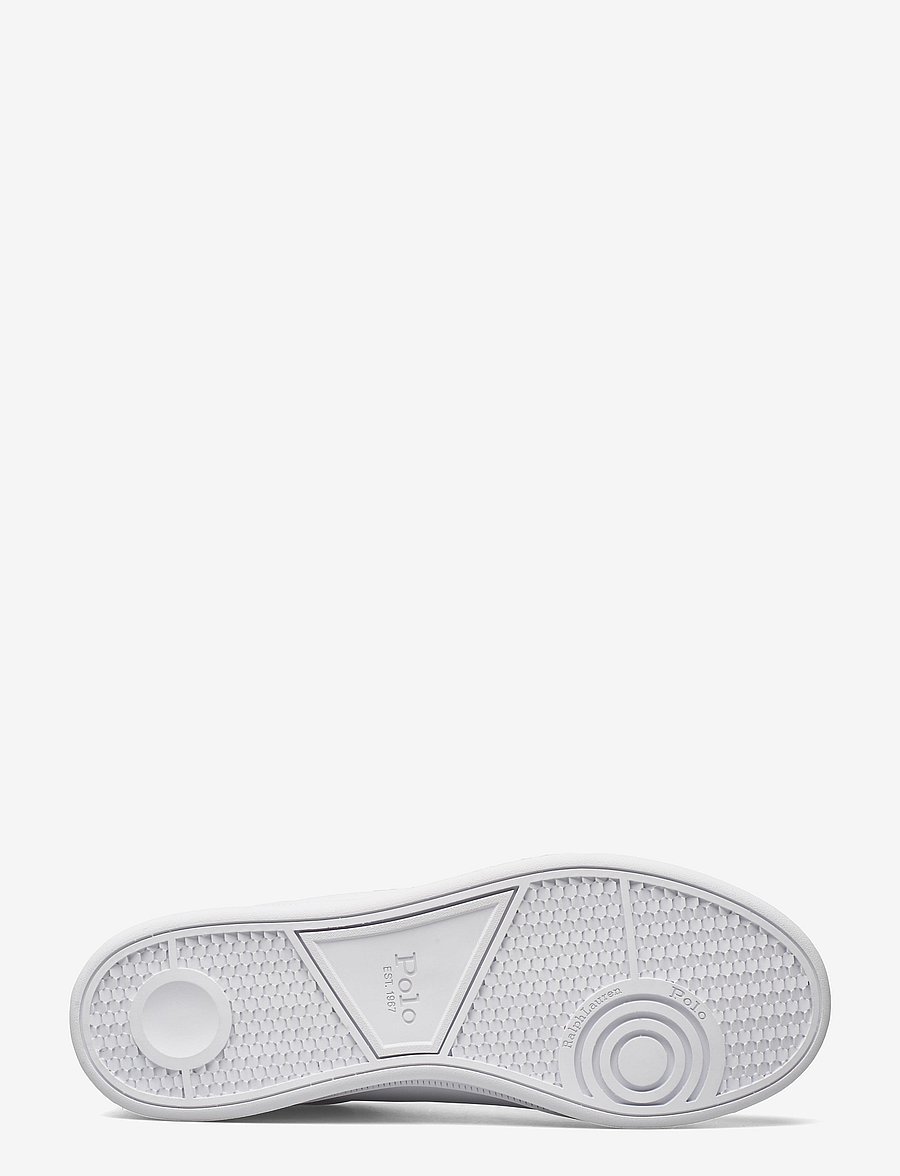 Polo Ralph Lauren - NAPPA LEATHER-HRT CT II-SK-ATH - niedriger schnitt - white/college gre - 4