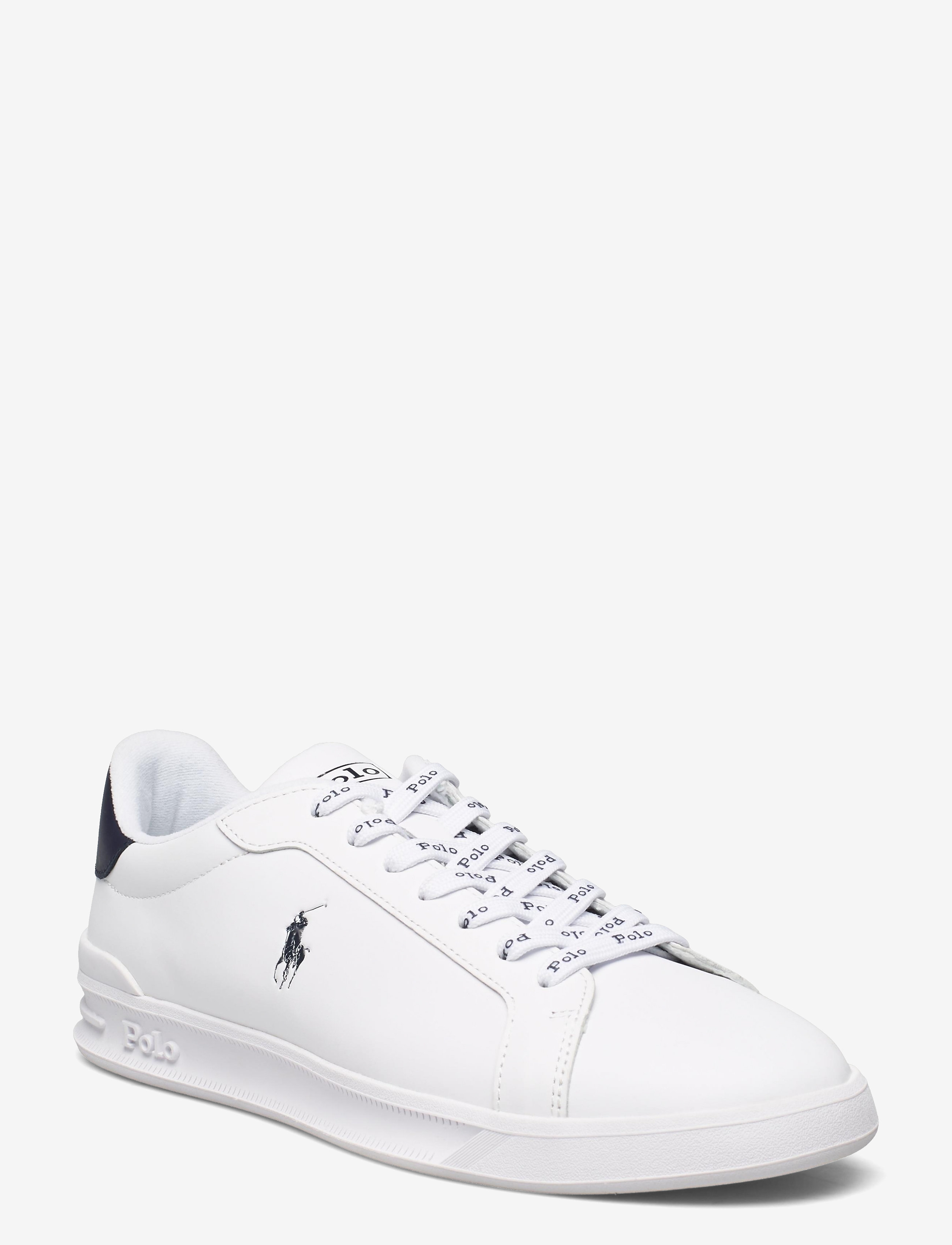 Polo Ralph Lauren Heritage Court II Nappa Leather Sneaker - Ralph Lauren - WHITE/NEWPORT NAV / white