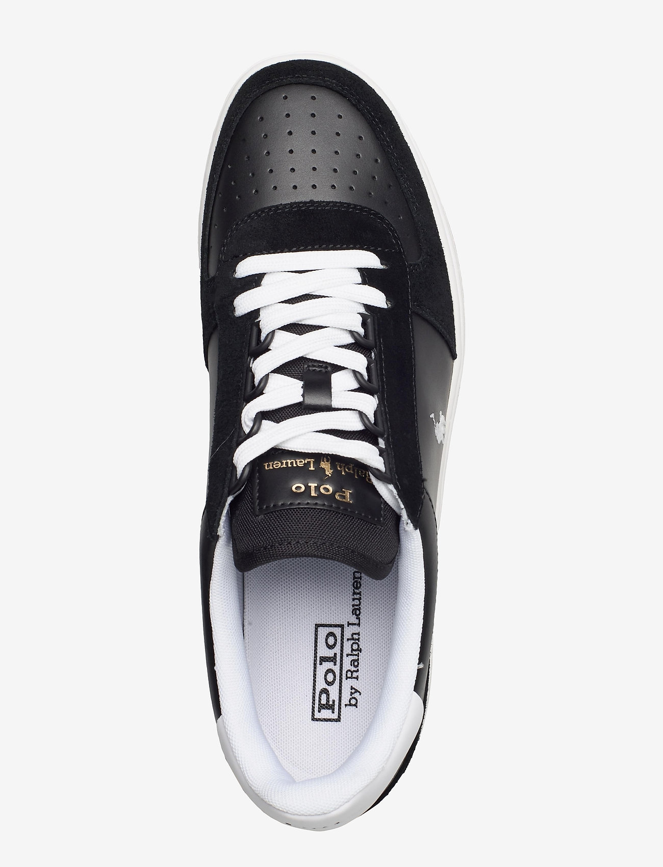 Polo Ralph Lauren - Court Leather-Suede Sneaker - låga sneakers - black/white pp - 3