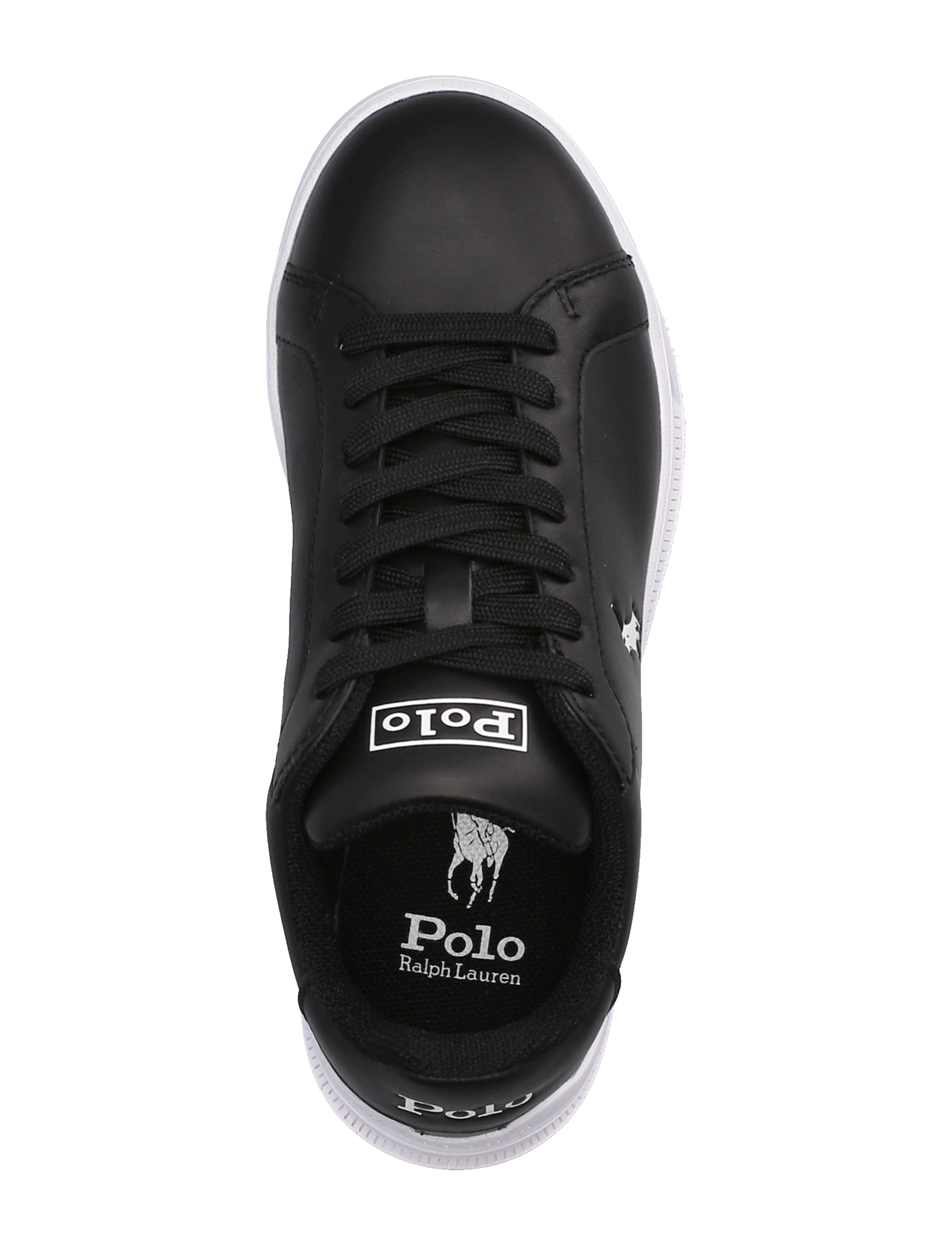 Polo Ralph Lauren - Heritage Court II Leather Sneaker - black/white pp - 3