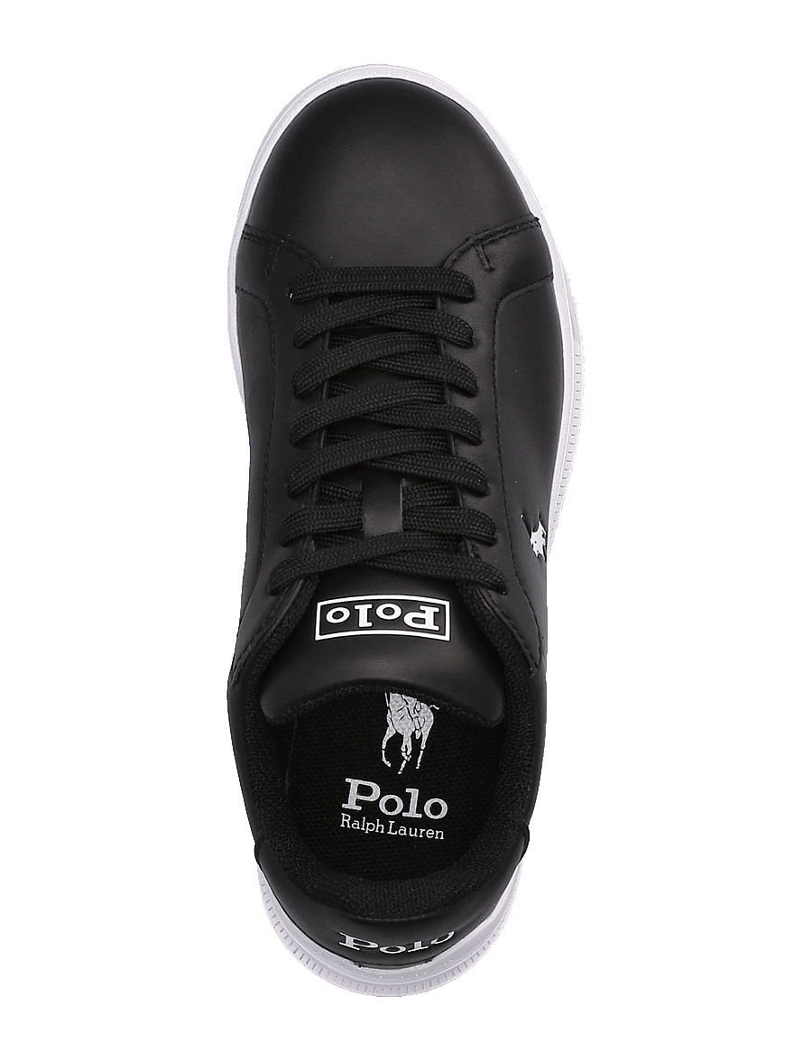 Polo Ralph Lauren - Heritage Court II Leather Sneaker - black/white pp - 3