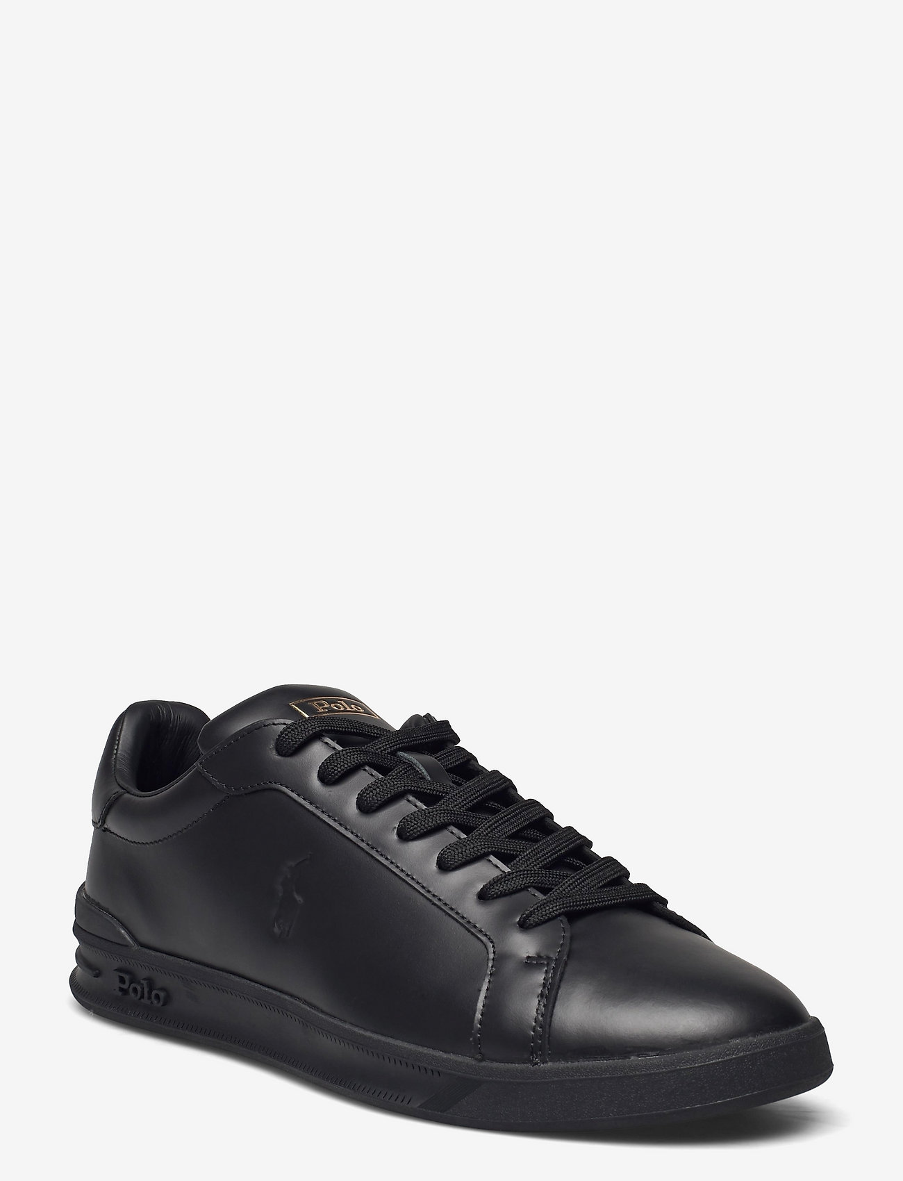 Polo Ralph Lauren - Heritage Court II Leather Sneaker - ar pazeminātu potītes daļu - black - 0