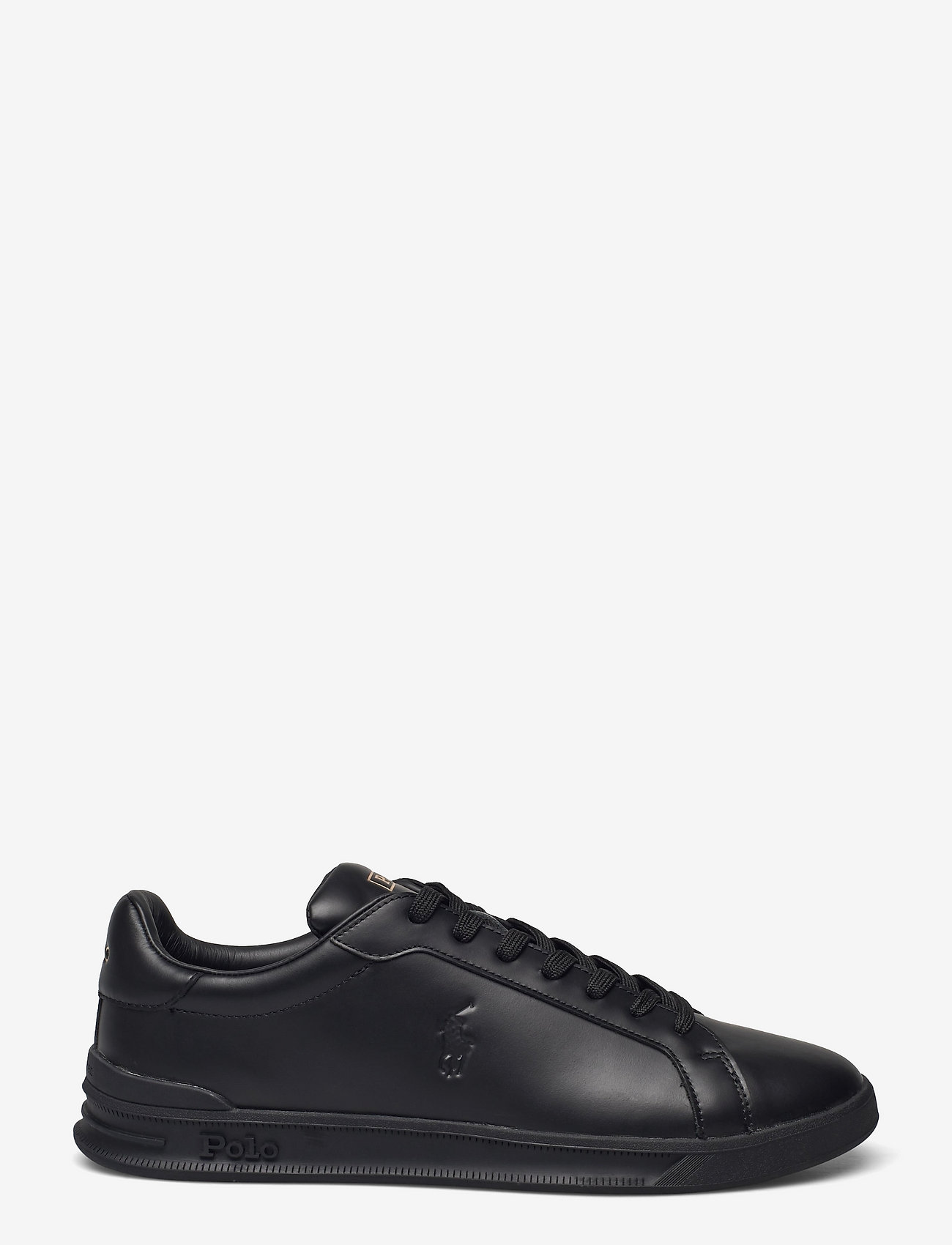 Polo Ralph Lauren - Heritage Court II Leather Sneaker - ar pazeminātu potītes daļu - black - 1