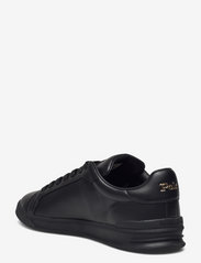 Polo Ralph Lauren - Heritage Court II Leather Sneaker - ar pazeminātu potītes daļu - black - 2