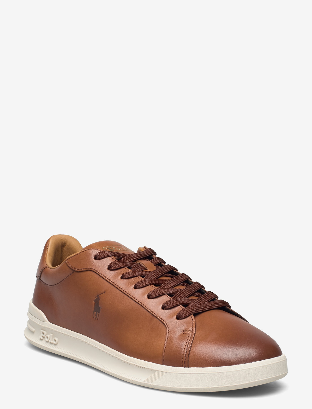 Polo Ralph Lauren - Heritage Court II Leather Sneaker - ar pazeminātu potītes daļu - pl russet - 0