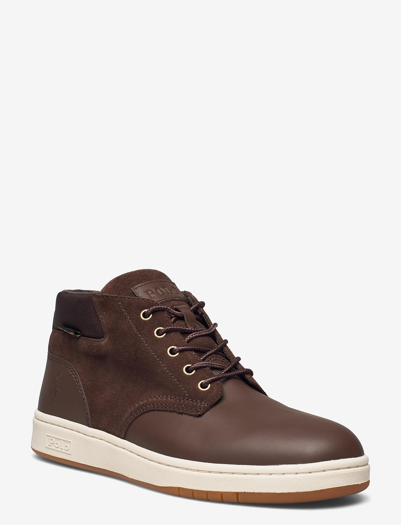 Polo Ralph Lauren - Waterproof Leather-Suede Trainer Boot - hohe sneakers - brown - 0