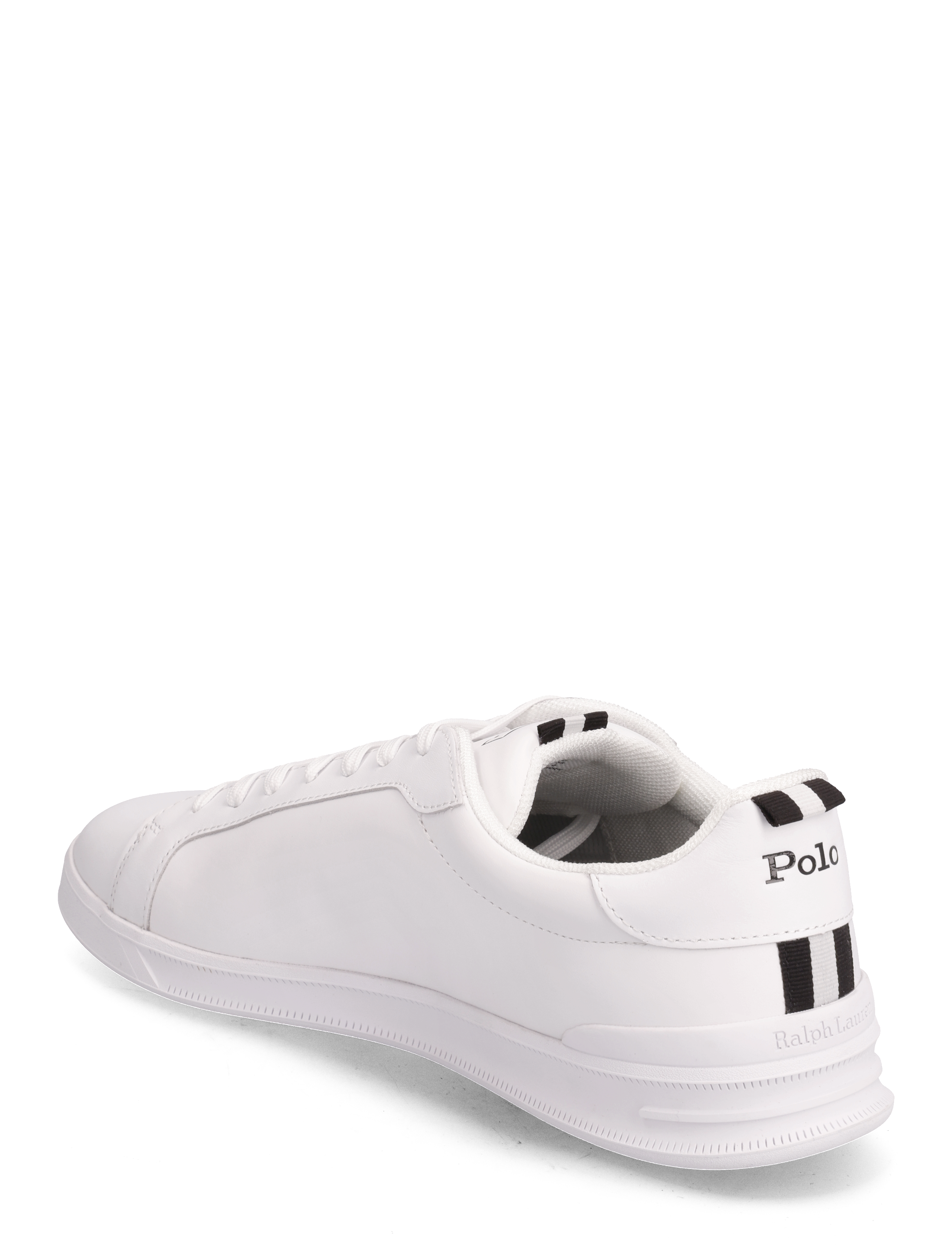 Polo Ralph Lauren - LEATHER/GROSGRAIN-HRT CT II-SK-LTL - lave sneakers - white/black pp - 2