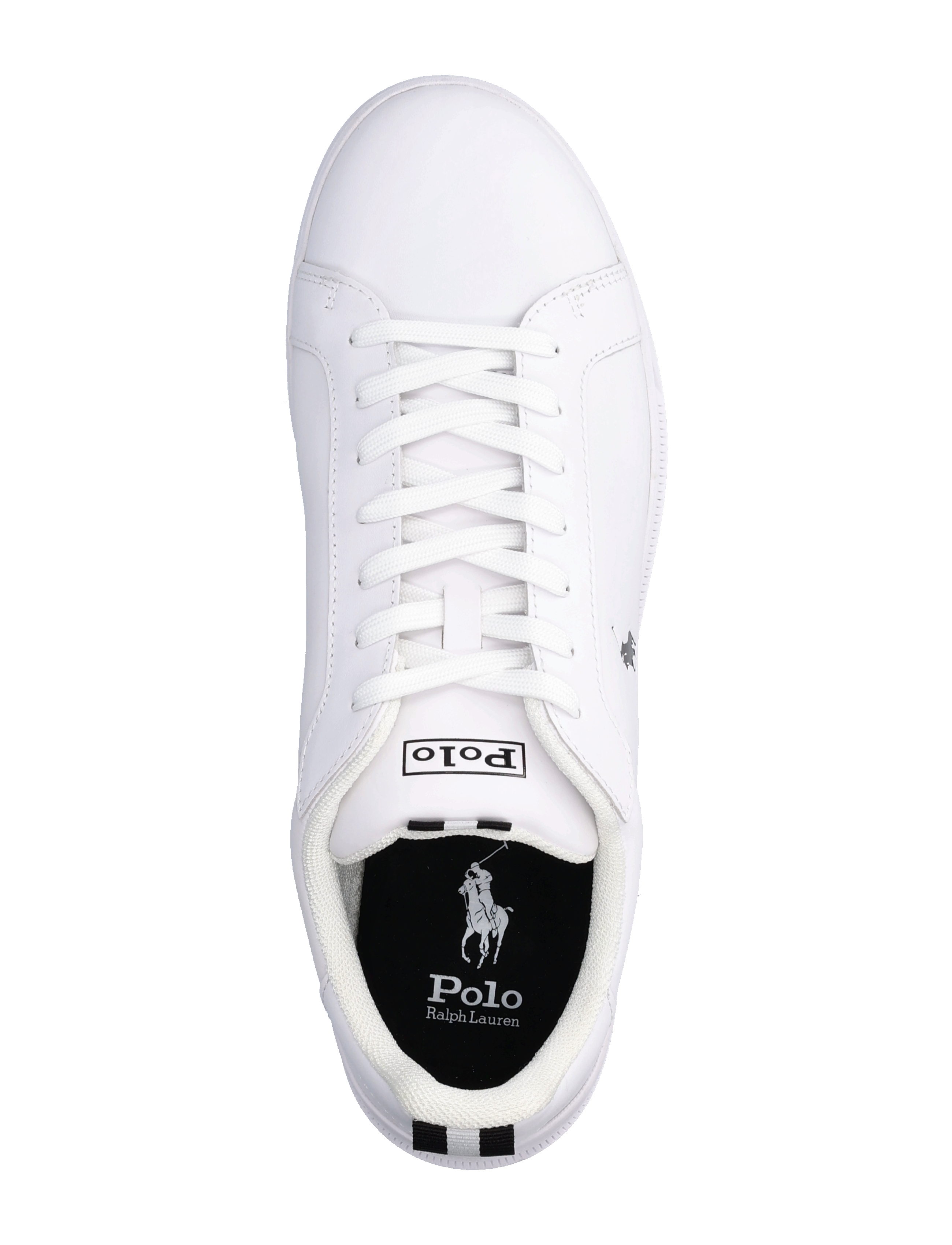 Polo Ralph Lauren - LEATHER/GROSGRAIN-HRT CT II-SK-LTL - lave sneakers - white/black pp - 3