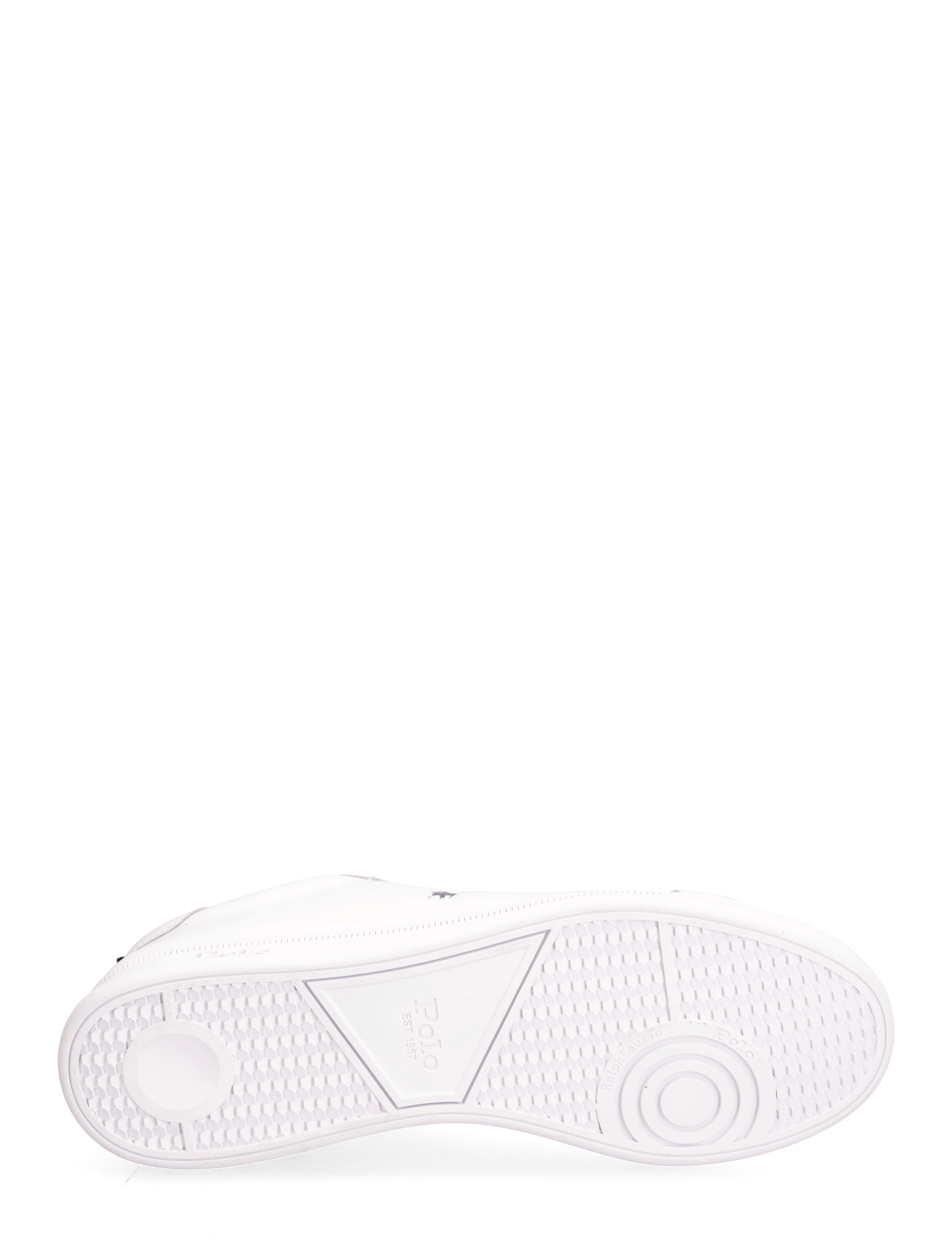 Polo Ralph Lauren - LEATHER/GROSGRAIN-HRT CT II-SK-LTL - lave sneakers - white/black pp - 4