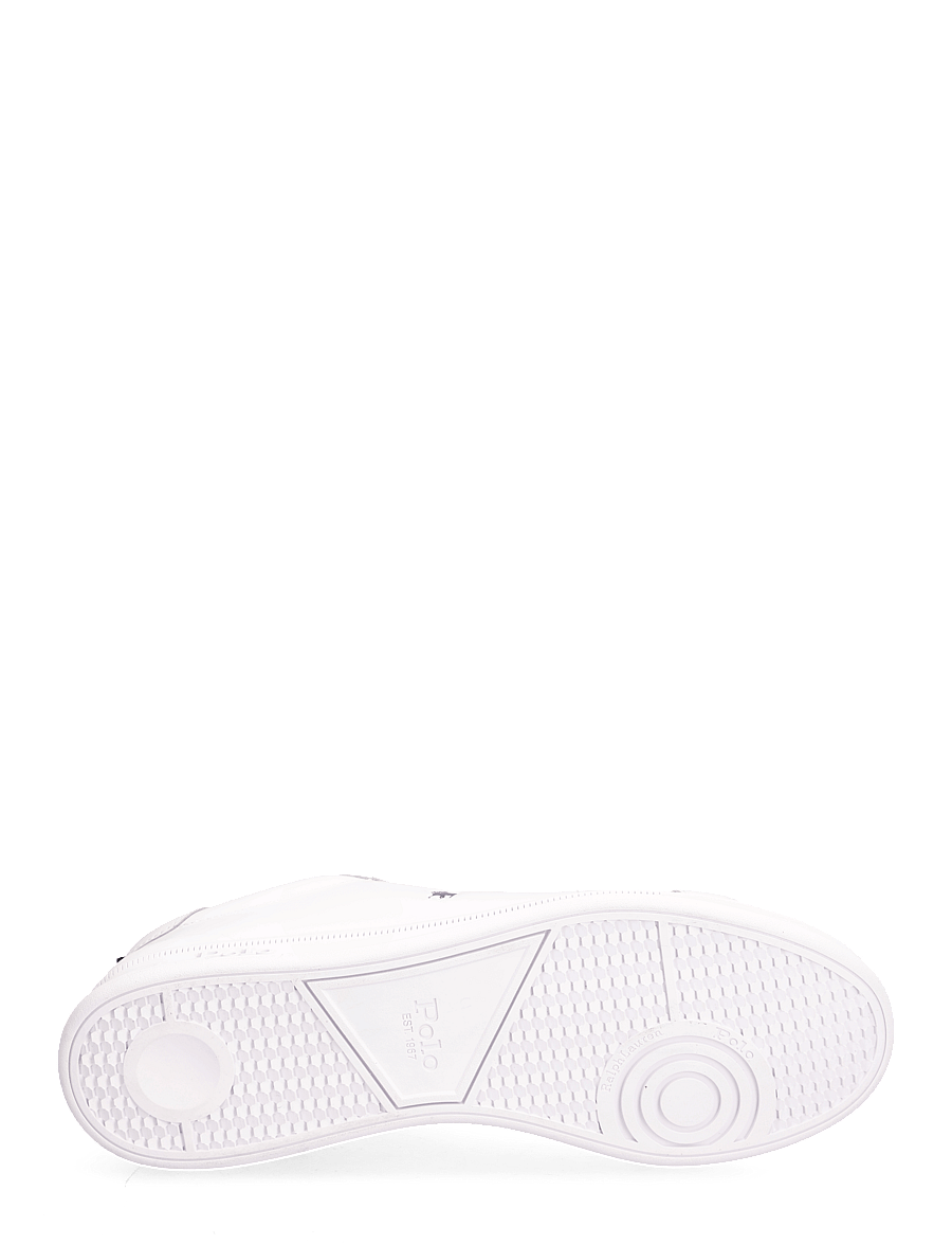 Polo Ralph Lauren - LEATHER/GROSGRAIN-HRT CT II-SK-LTL - madala säärega tossud - white/black pp - 4