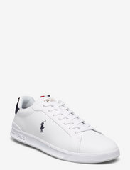 Heritage Court II Leather Sneaker - WHITE/NAVY/RED