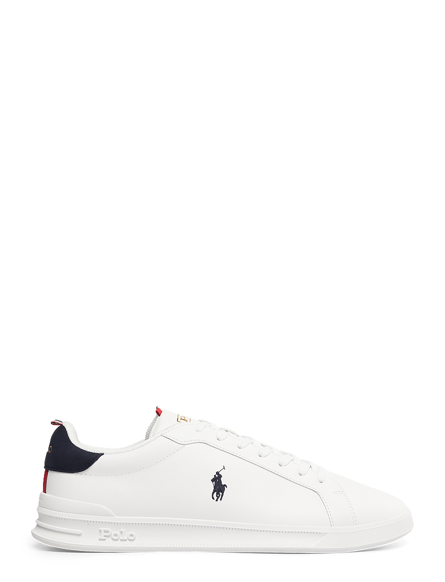 Polo Ralph Lauren - Heritage Court II Leather Sneaker - baskets basses - white/navy/red - 0