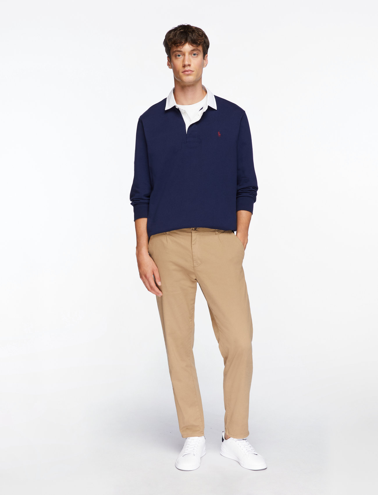 Polo Ralph Lauren - Heritage Court II Leather Sneaker - niedriger schnitt - white/navy/red - 2