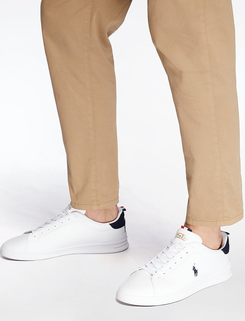 Polo Ralph Lauren - Heritage Court II Leather Sneaker - niedriger schnitt - white/navy/red - 0