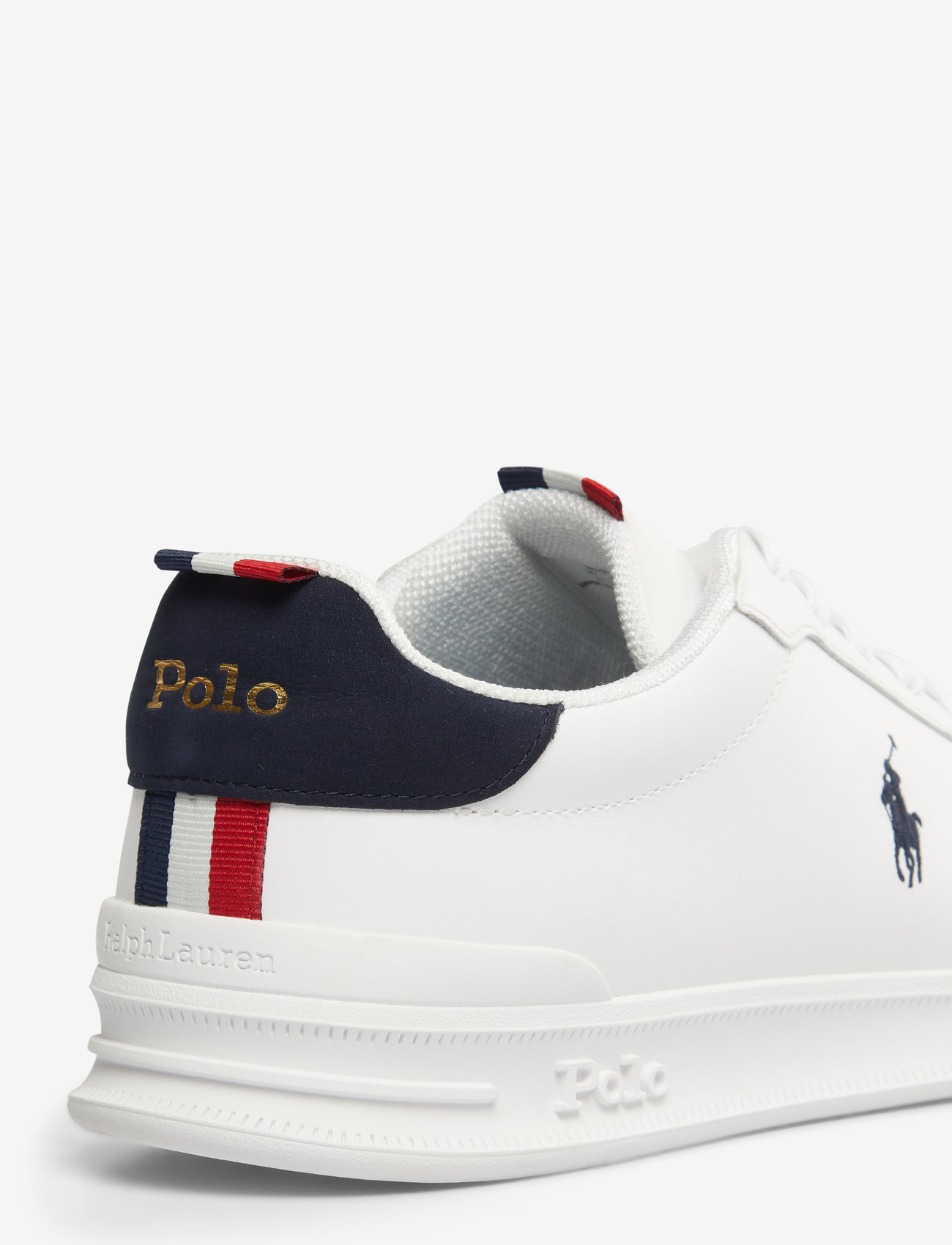 Polo Ralph Lauren - Heritage Court II Leather Sneaker - niedriger schnitt - white/navy/red - 5