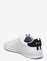 Polo Ralph Lauren - LEATHER/GROSGRAIN-HRT CT II-SK-LTL - laisvalaikio batai žemu aulu - white/navy/red - 2