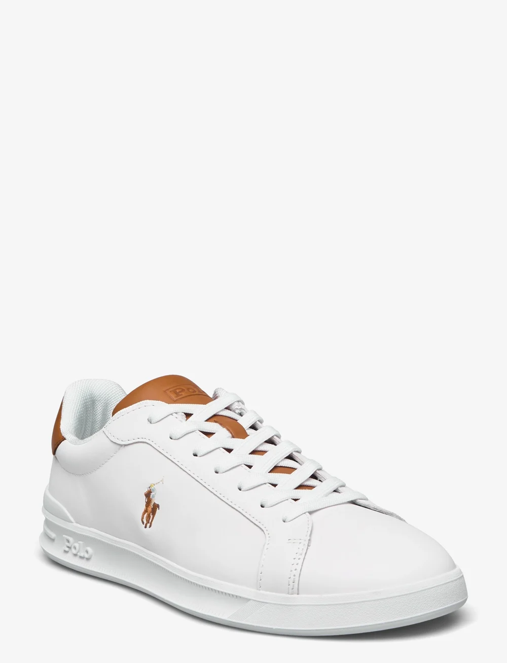 Polo Ralph Lauren - Heritage Court II Leather Sneaker - konfirmation - white/tan - 0