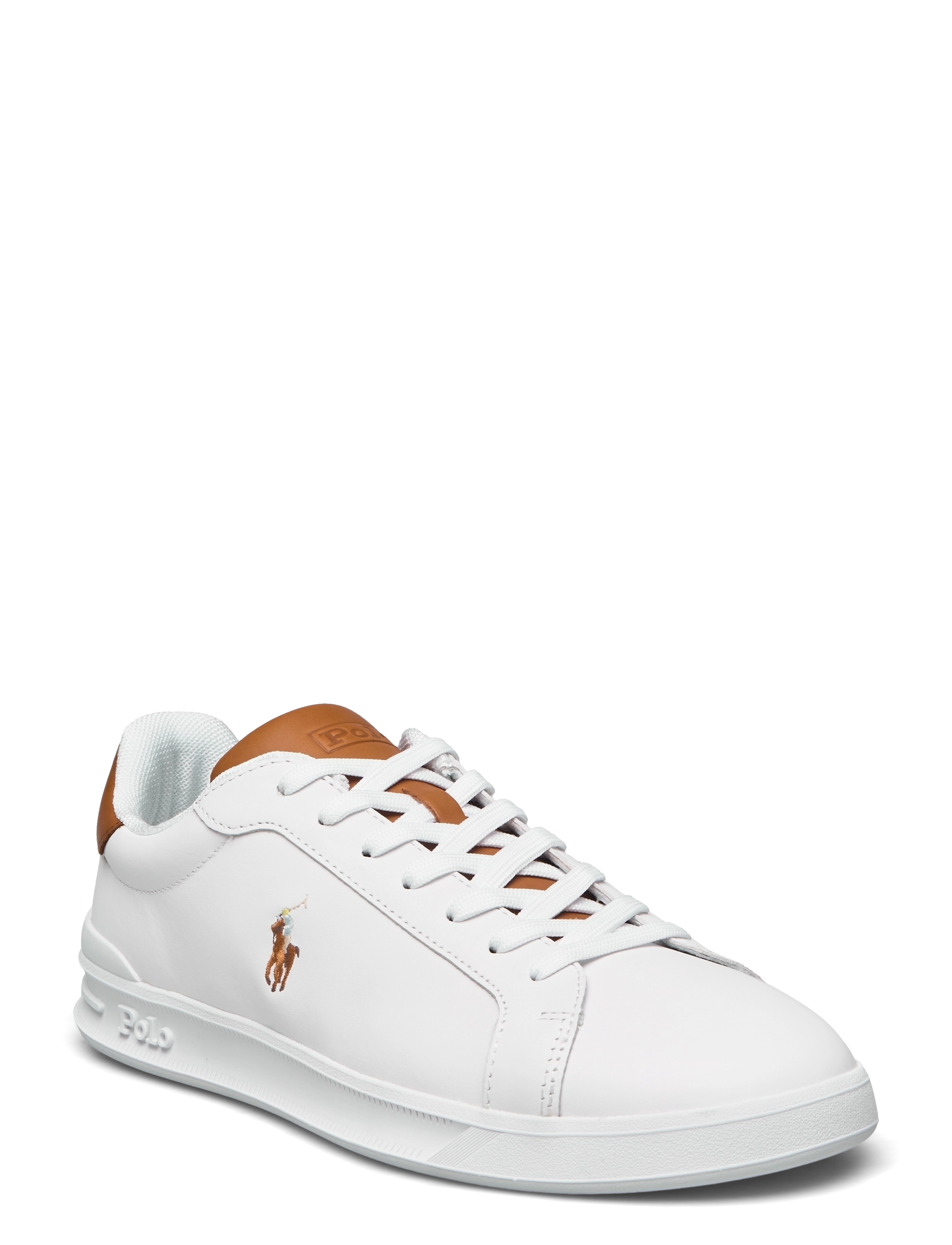 Polo Ralph Lauren Heritage Court II Leather Sneaker - Sneakers - WHITE/TAN / white