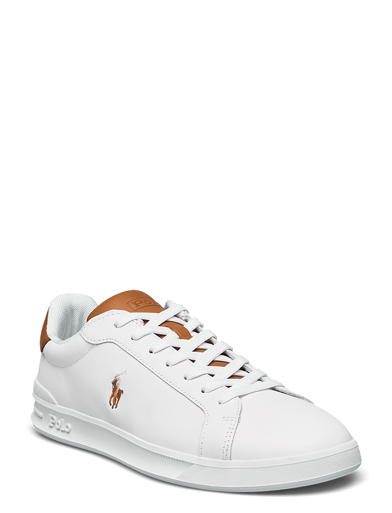 Polo Ralph Lauren - Heritage Court II Leather Sneaker - konfirmationstøj - white/tan - 0