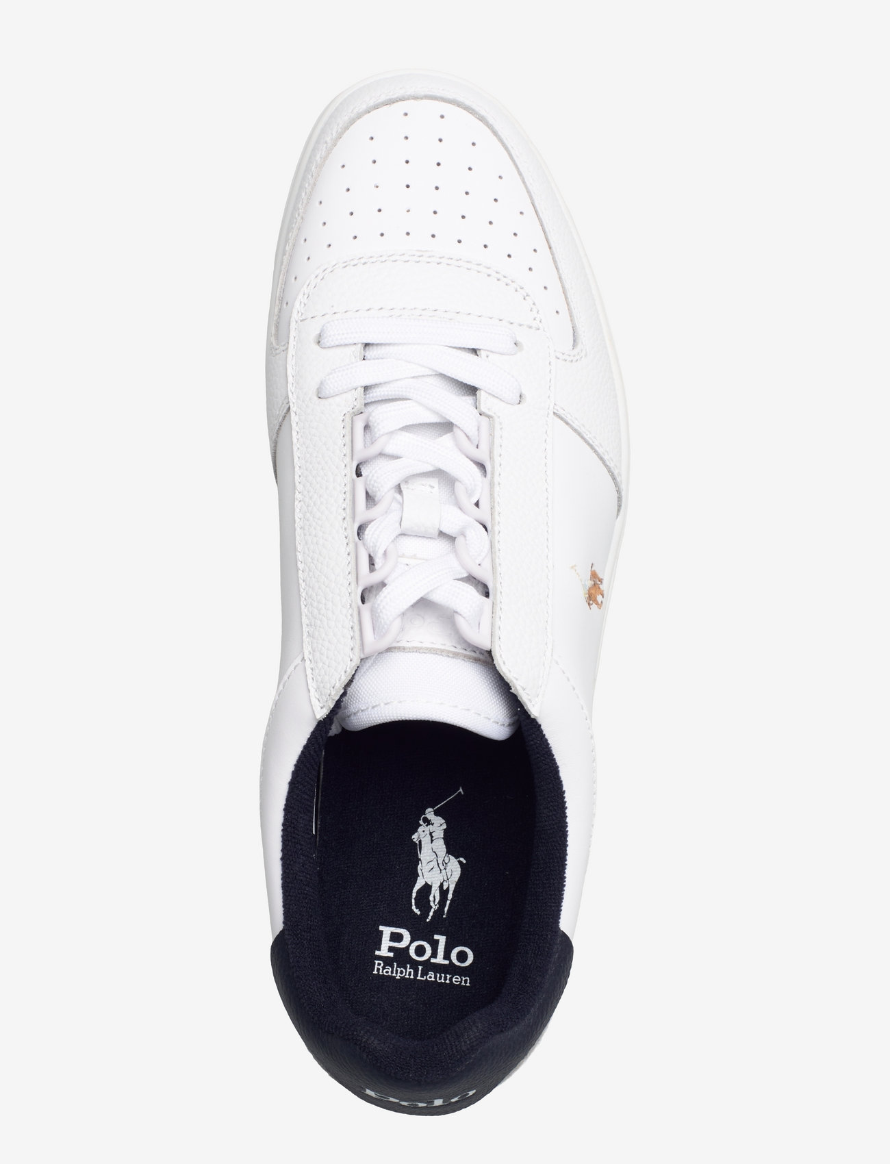 Polo Ralph Lauren - Court Leather Low-Top Sneaker - white/navy - 3