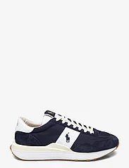 Polo Ralph Lauren - Train 89 Suede & Oxford Sneaker - ar pazeminātu potītes daļu - hunter navy/white - 1