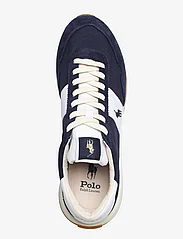 Polo Ralph Lauren - Train 89 Suede & Oxford Sneaker - ar pazeminātu potītes daļu - hunter navy/white - 3