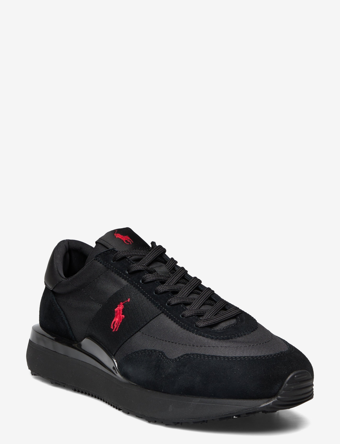 Polo Ralph Lauren - Train 89 Suede & Oxford Sneaker - low tops - triple black/red - 1