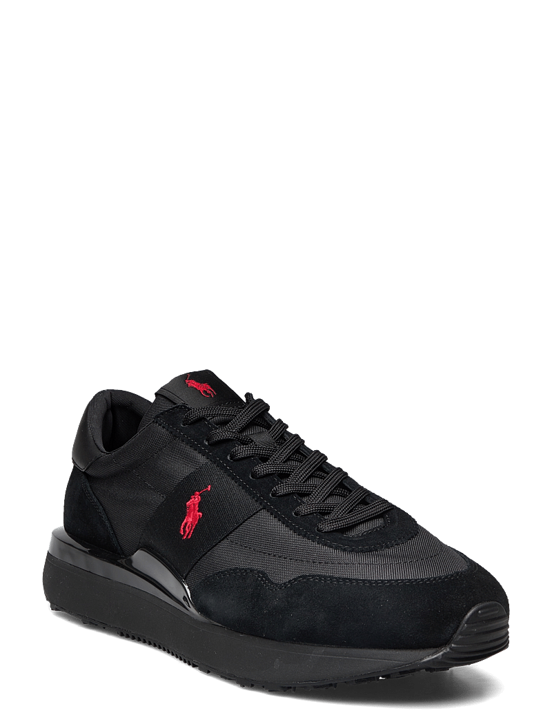 Polo Ralph Lauren - Train 89 Suede & Oxford Sneaker - niedriger schnitt - triple black/red - 1