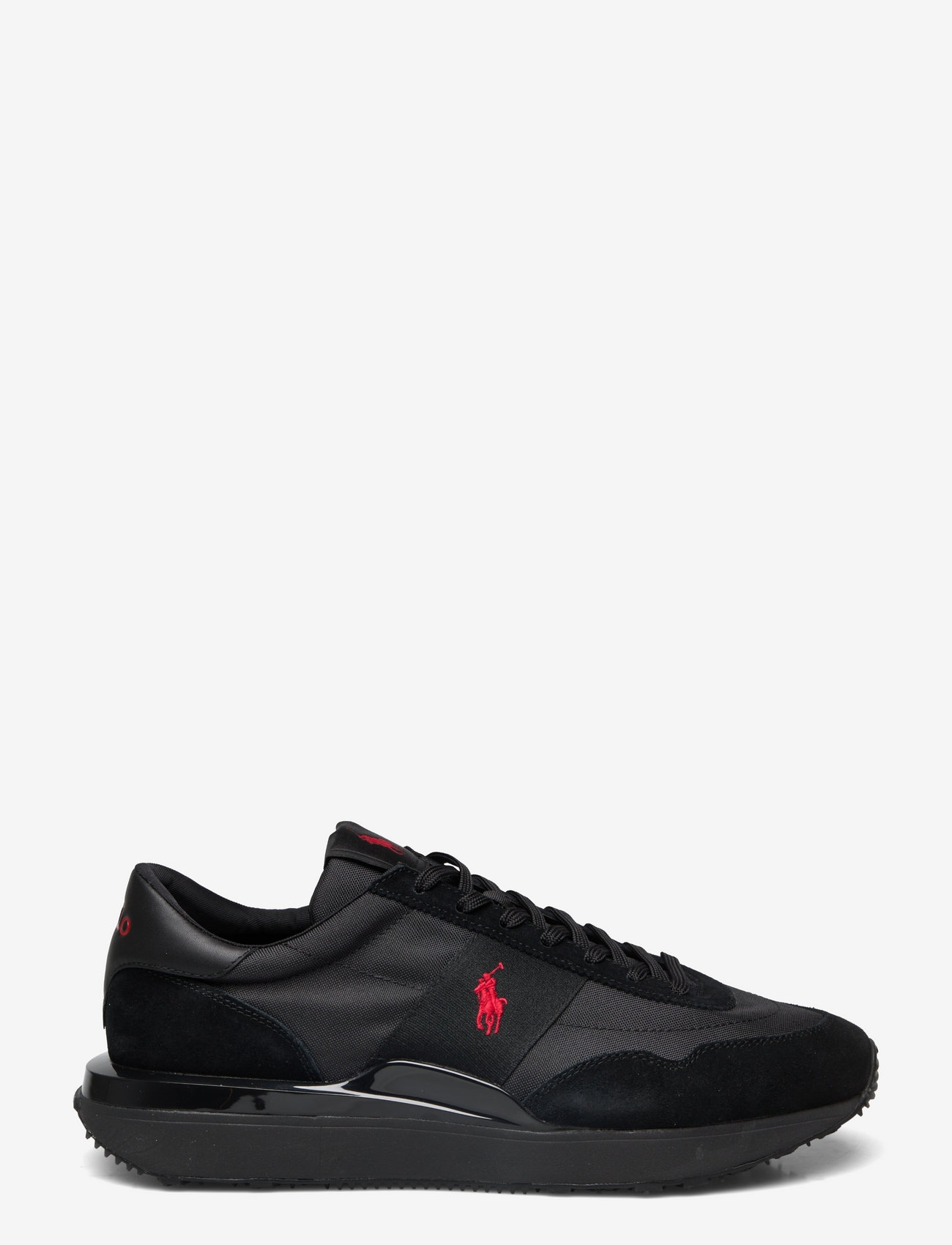 Polo Ralph Lauren - Train 89 Suede & Oxford Sneaker - low tops - triple black/red - 2