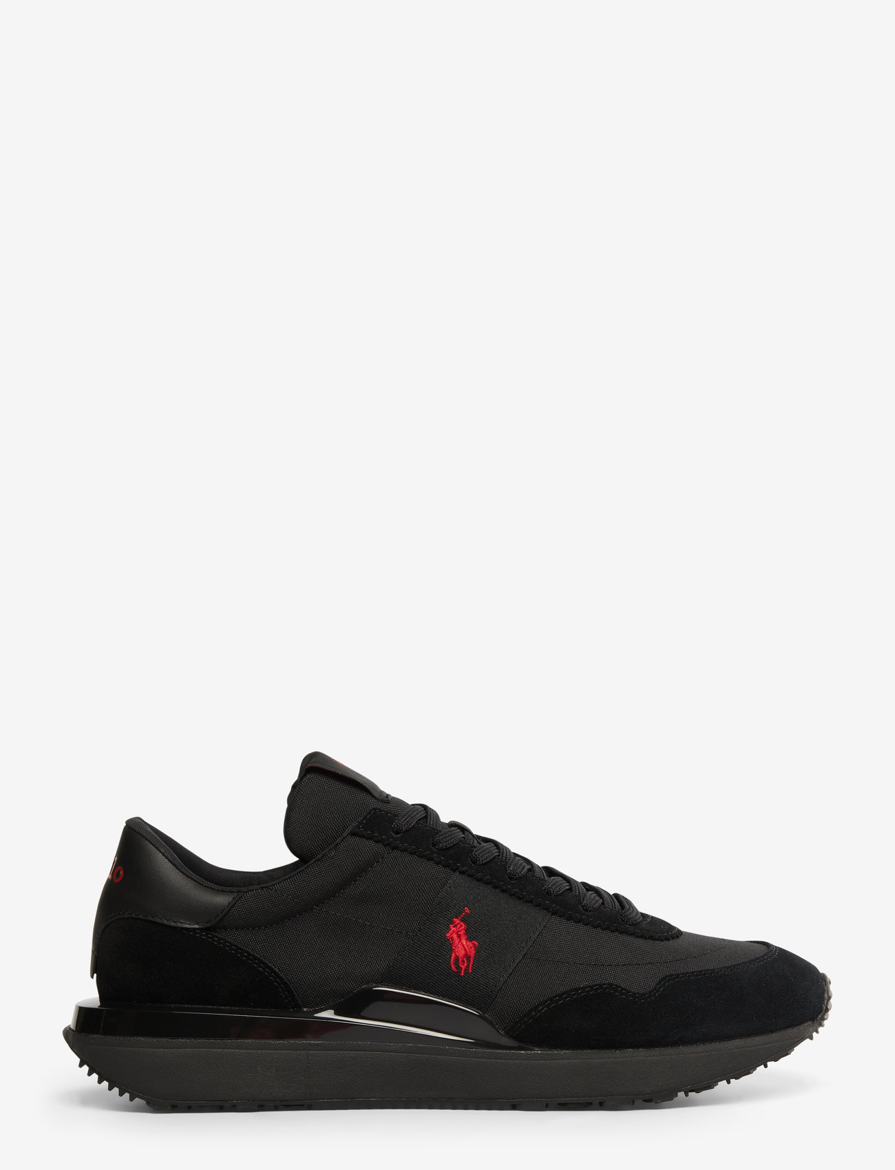 Polo Ralph Lauren - Train 89 Suede & Oxford Sneaker - tennised - triple black/red - 1