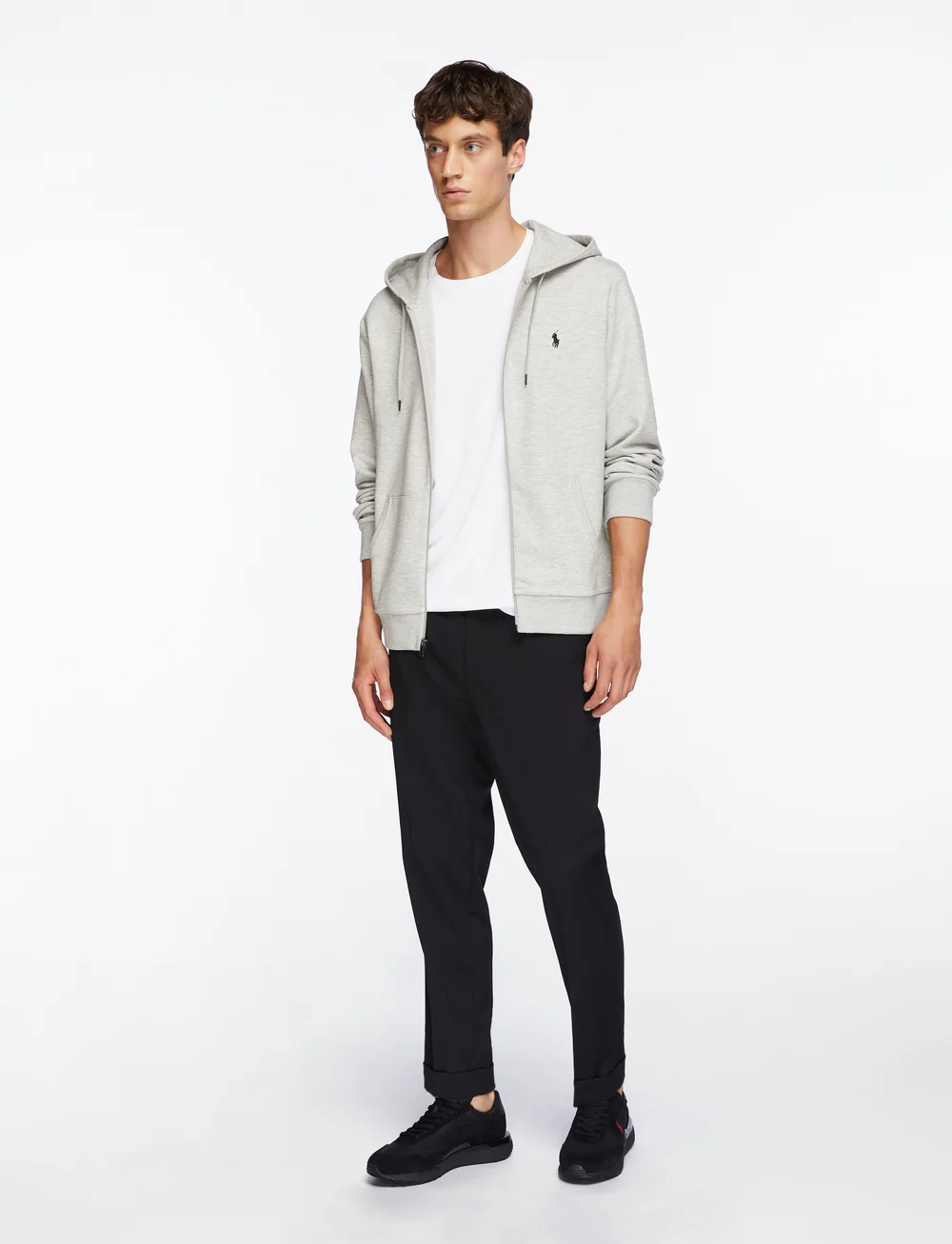 Polo Ralph Lauren - Train 89 Suede & Oxford Sneaker - låga sneakers - triple black/red - 2